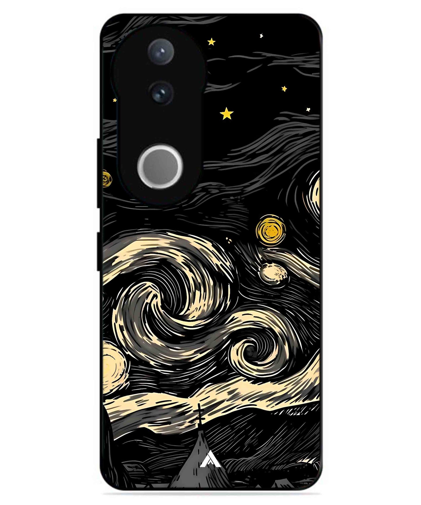 Starry Night Aesthetic Metal Back Cover Phone Case for Vivo v50