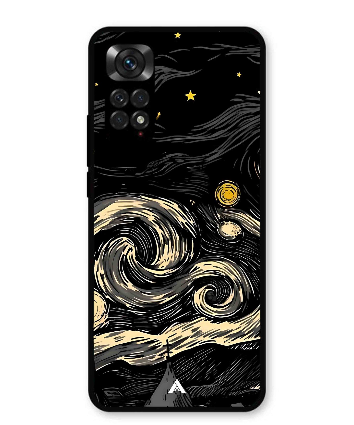 Starry Night Aesthetic Metal Back Cover Phone Case for Xiaomi Redmi Note 11