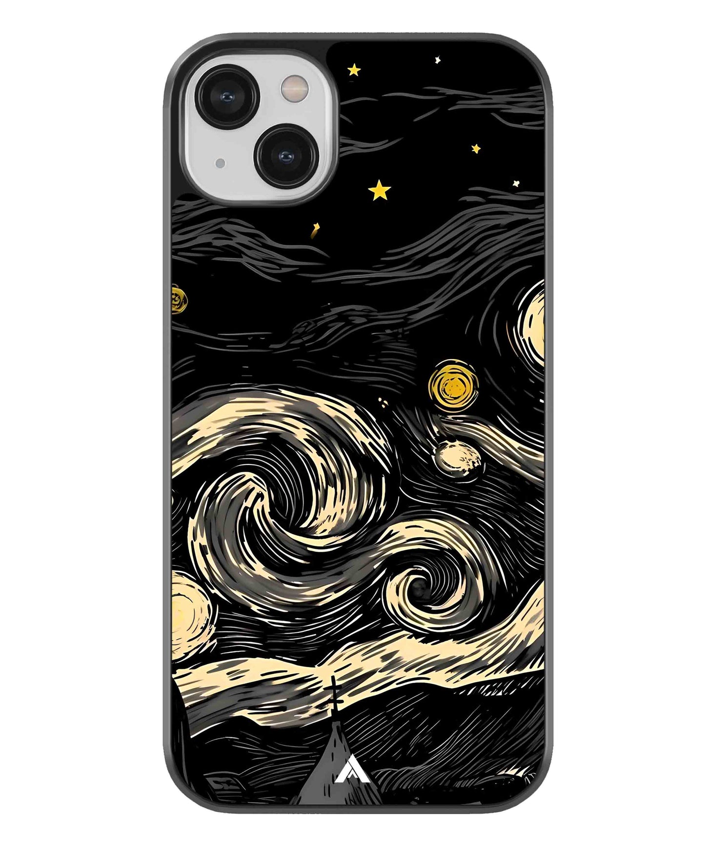 Starry Night Aesthetic Metal Back Cover Phone Case for iPhone 13