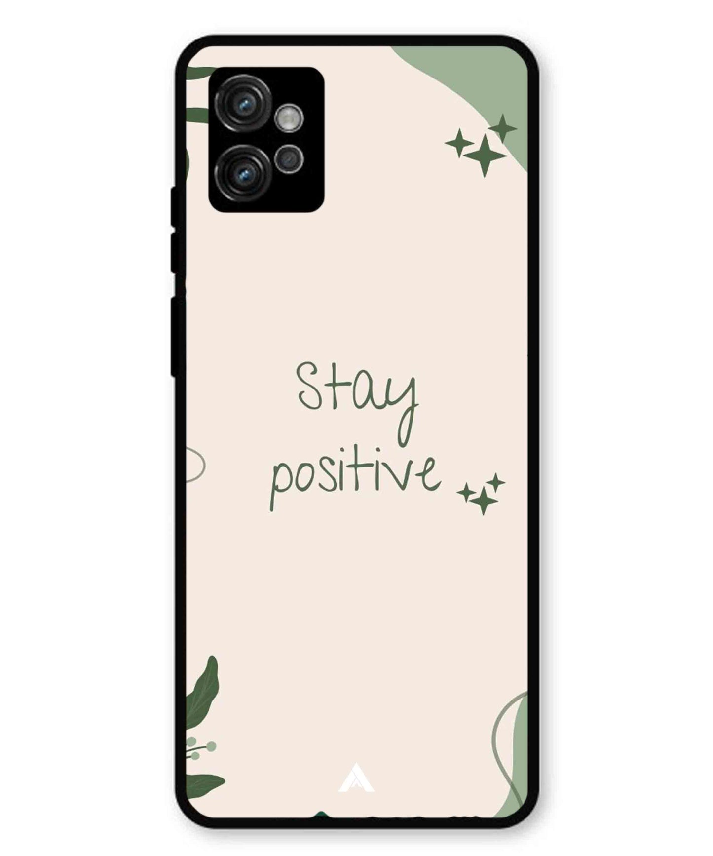 Stay Positive 1 Metal Back Cover Phone Case for Moto G32