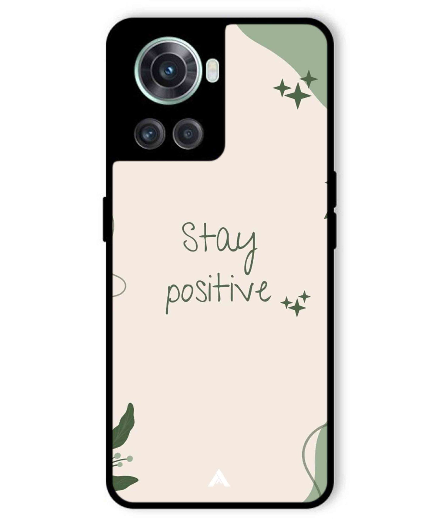Stay Positive 1 Metal Back Cover Phone Case for Oneplus 10R