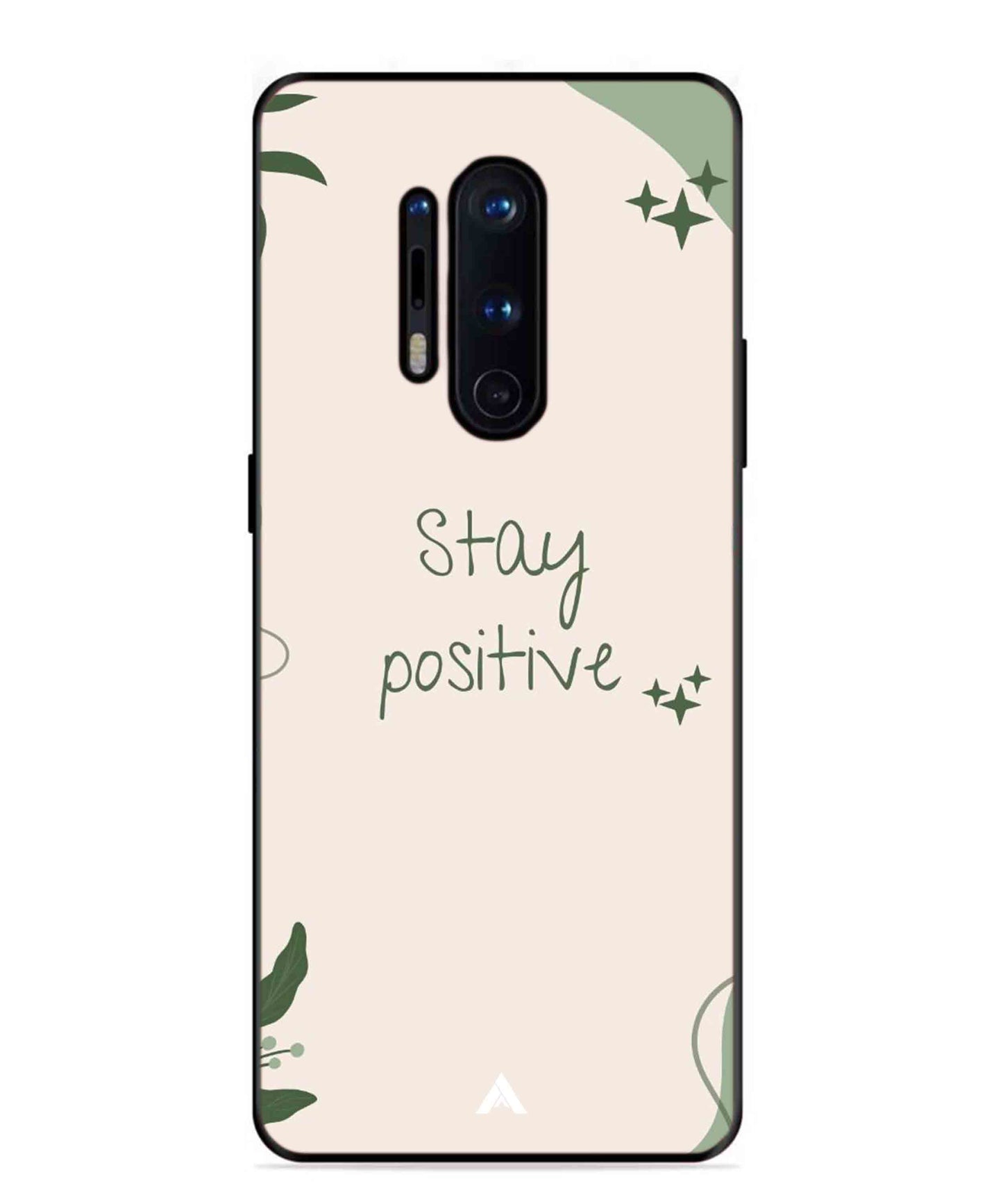 Stay Positive 1 Metal Back Cover Phone Case for Oneplus 8 Pro
