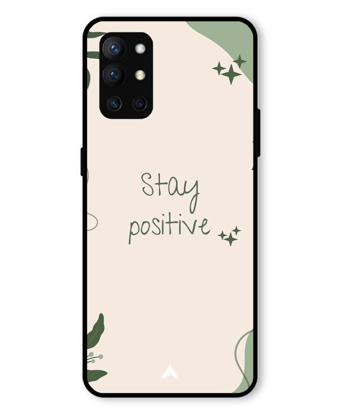 Stay Positive 1 Metal Back Cover Phone Case for Oneplus 9R