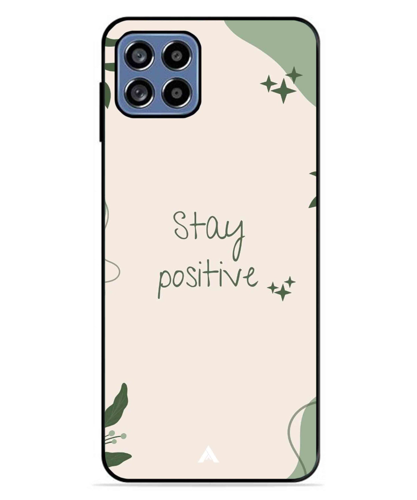 Stay Positive 1 Metal Back Cover Phone Case for Samsung Galaxy A22 5G