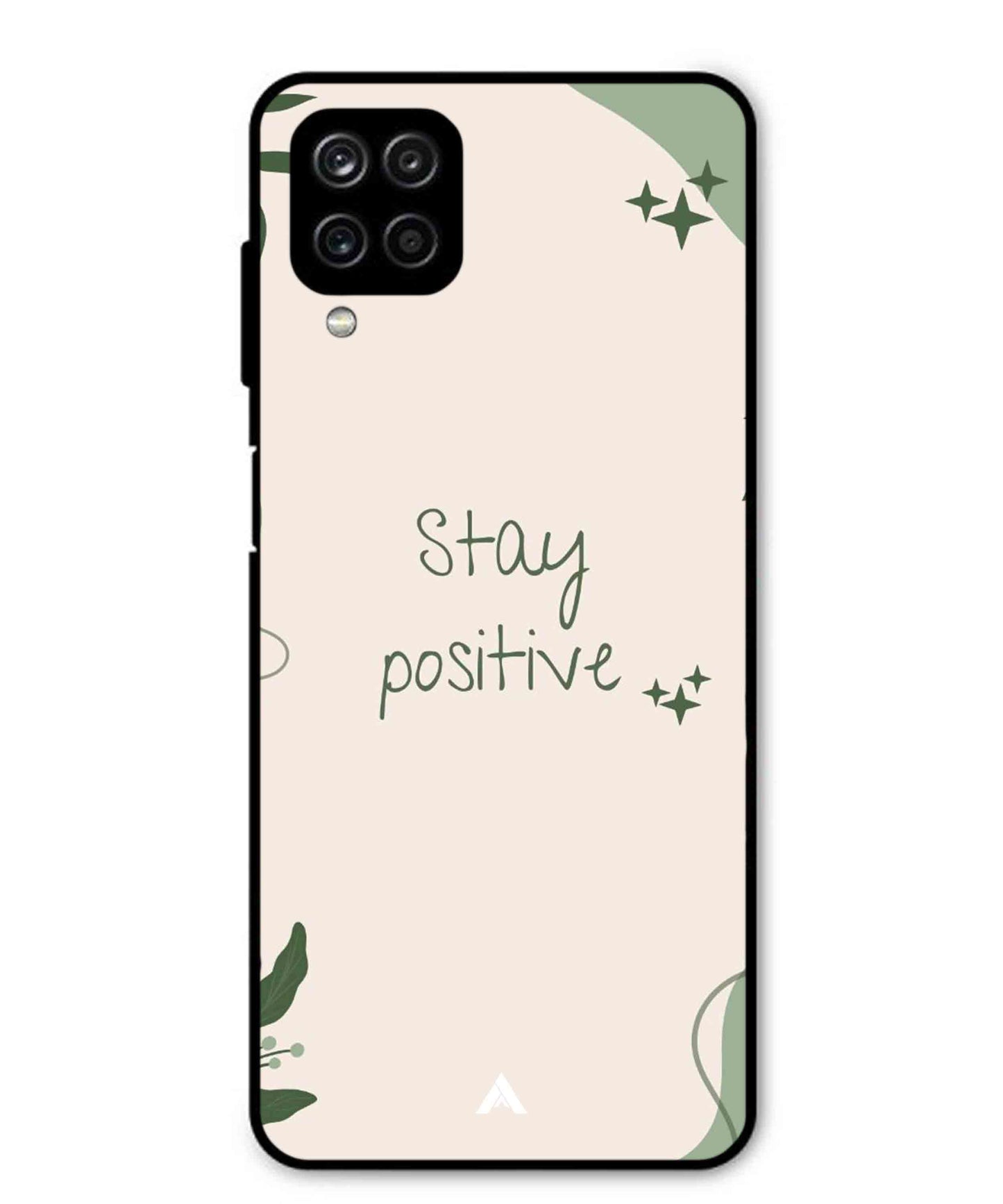 Stay Positive 1 Metal Back Cover Phone Case for Samsung Galaxy M12