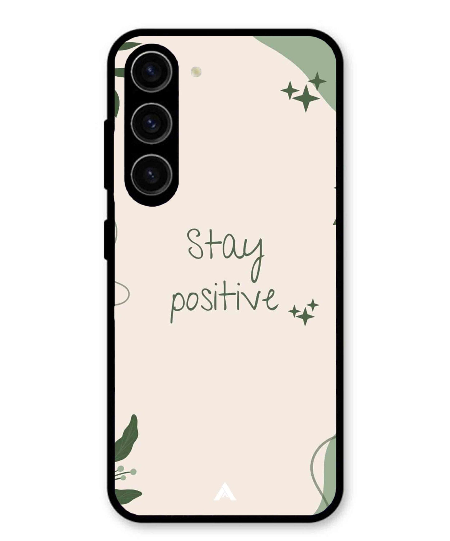 Stay Positive 1 Metal Back Cover Phone Case for Samsung Galaxy S23