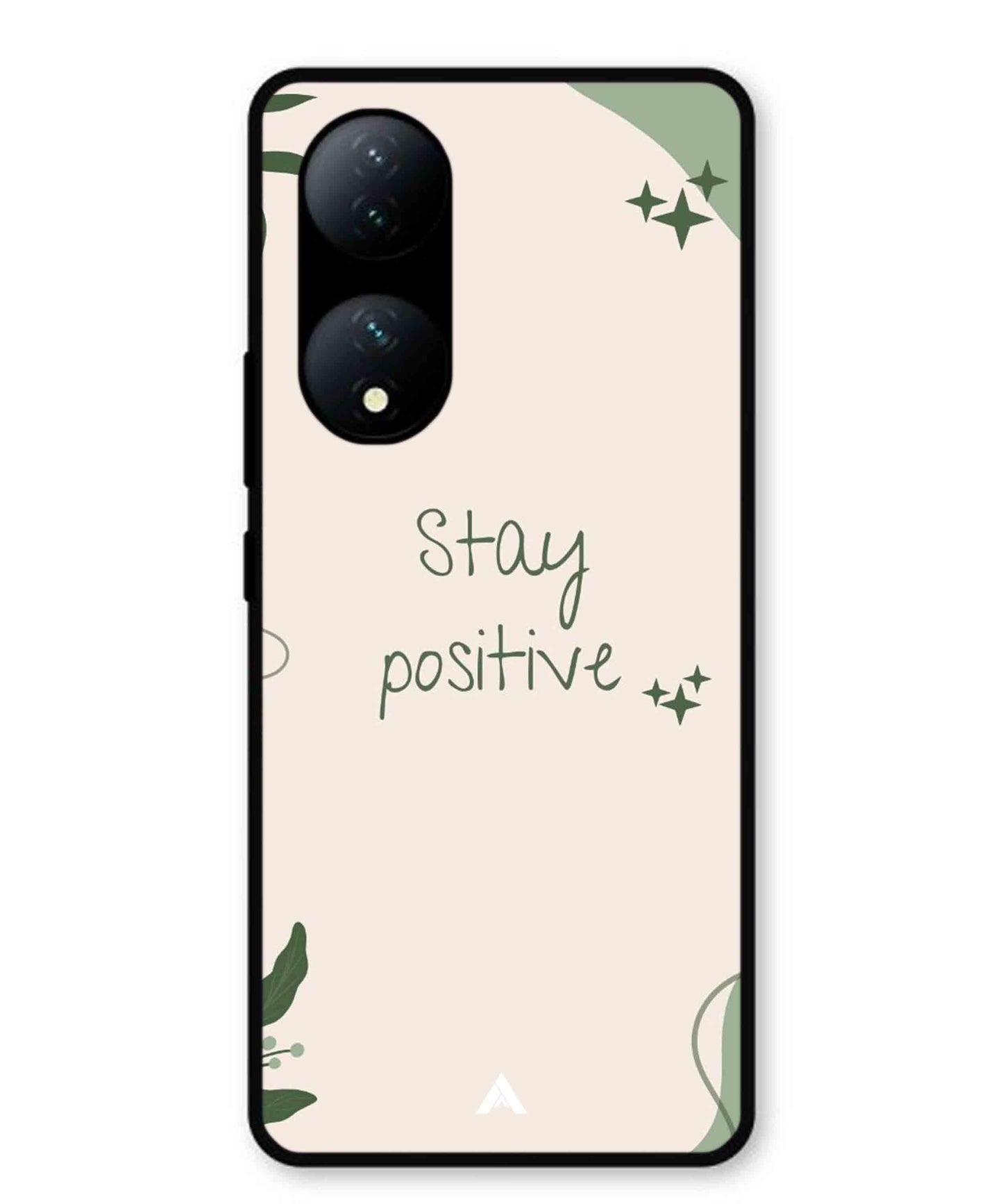 Stay Positive 1 Metal Back Cover Phone Case for Vivo Y100a