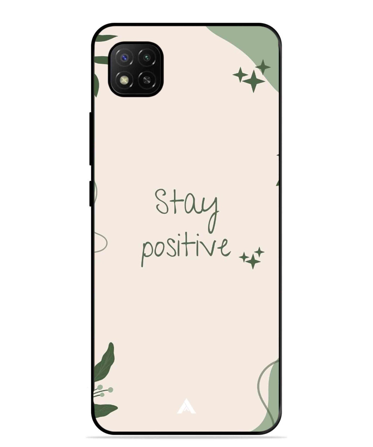 Stay Positive 1 Metal Back Cover Phone Case for Xiaomi Redmi 9C