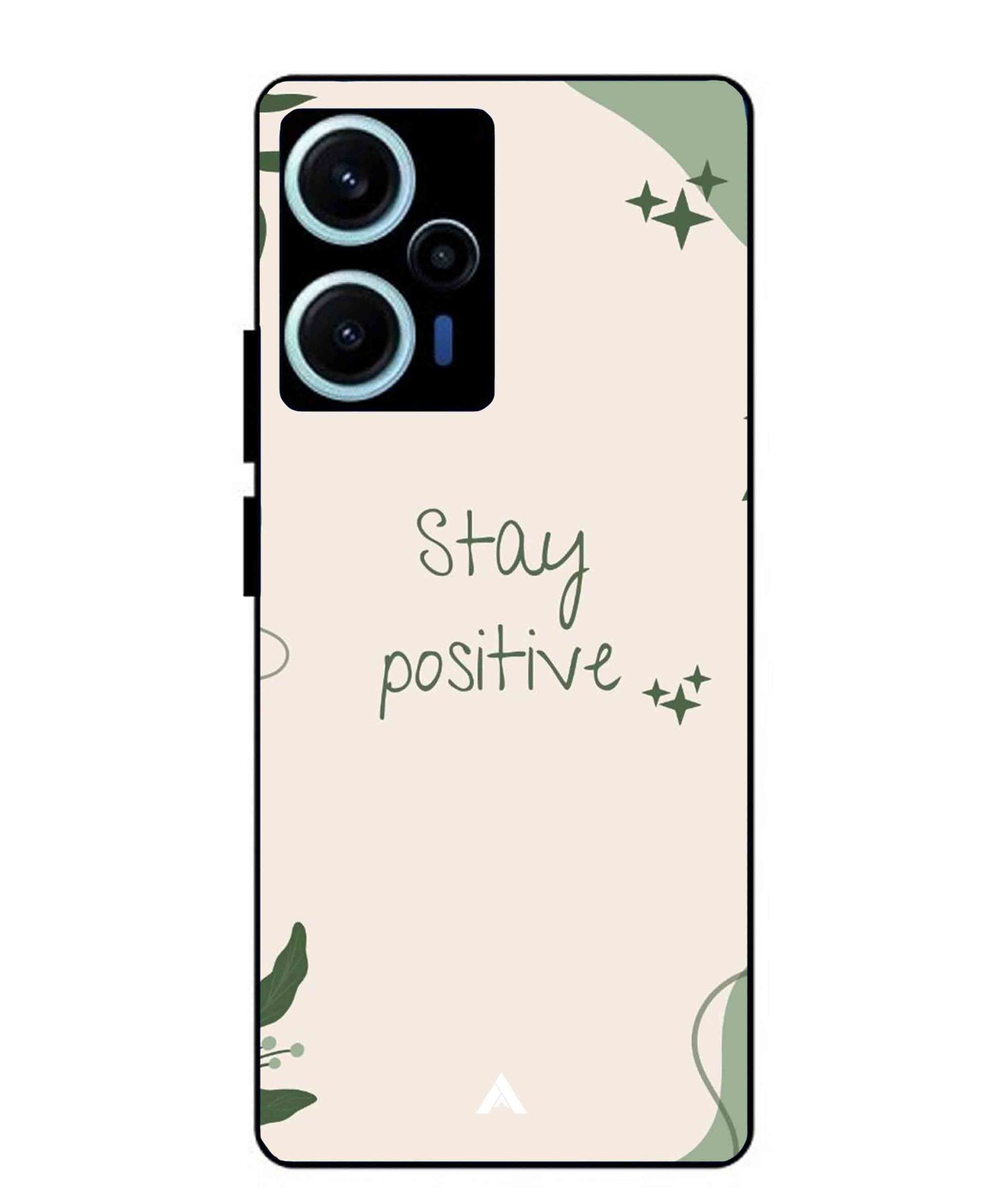 Stay Positive 1 Metal Back Cover Phone Case for Xiaomi Redmi Note 12 Turbo
