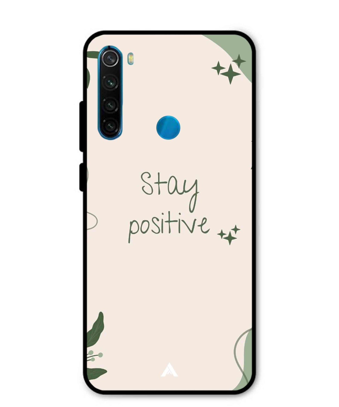 Stay Positive 1 Metal Back Cover Phone Case for Xiaomi Redmi Note 8