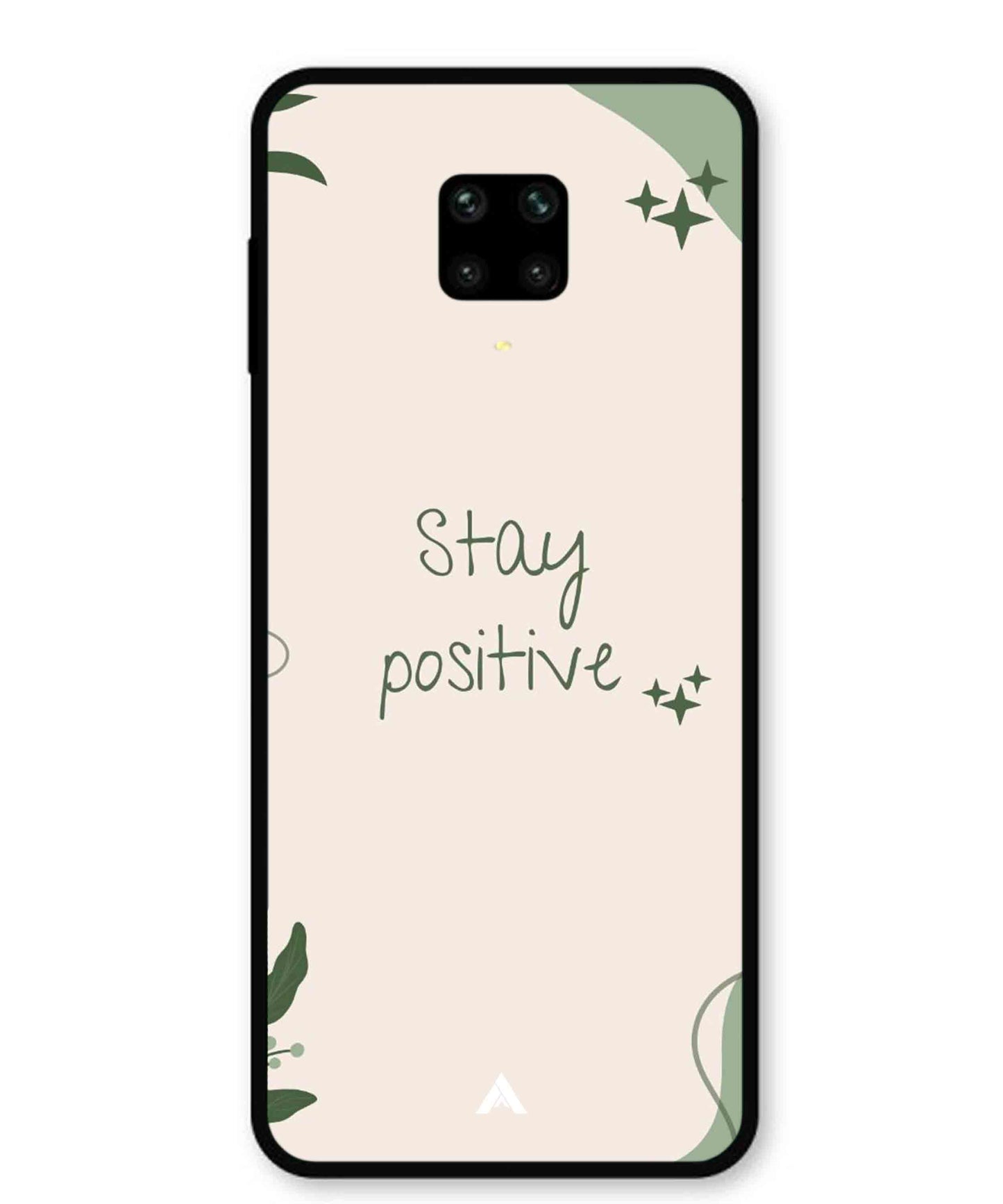 Stay Positive 1 Metal Back Cover Phone Case for Xiaomi Redmi Note 9 Pro