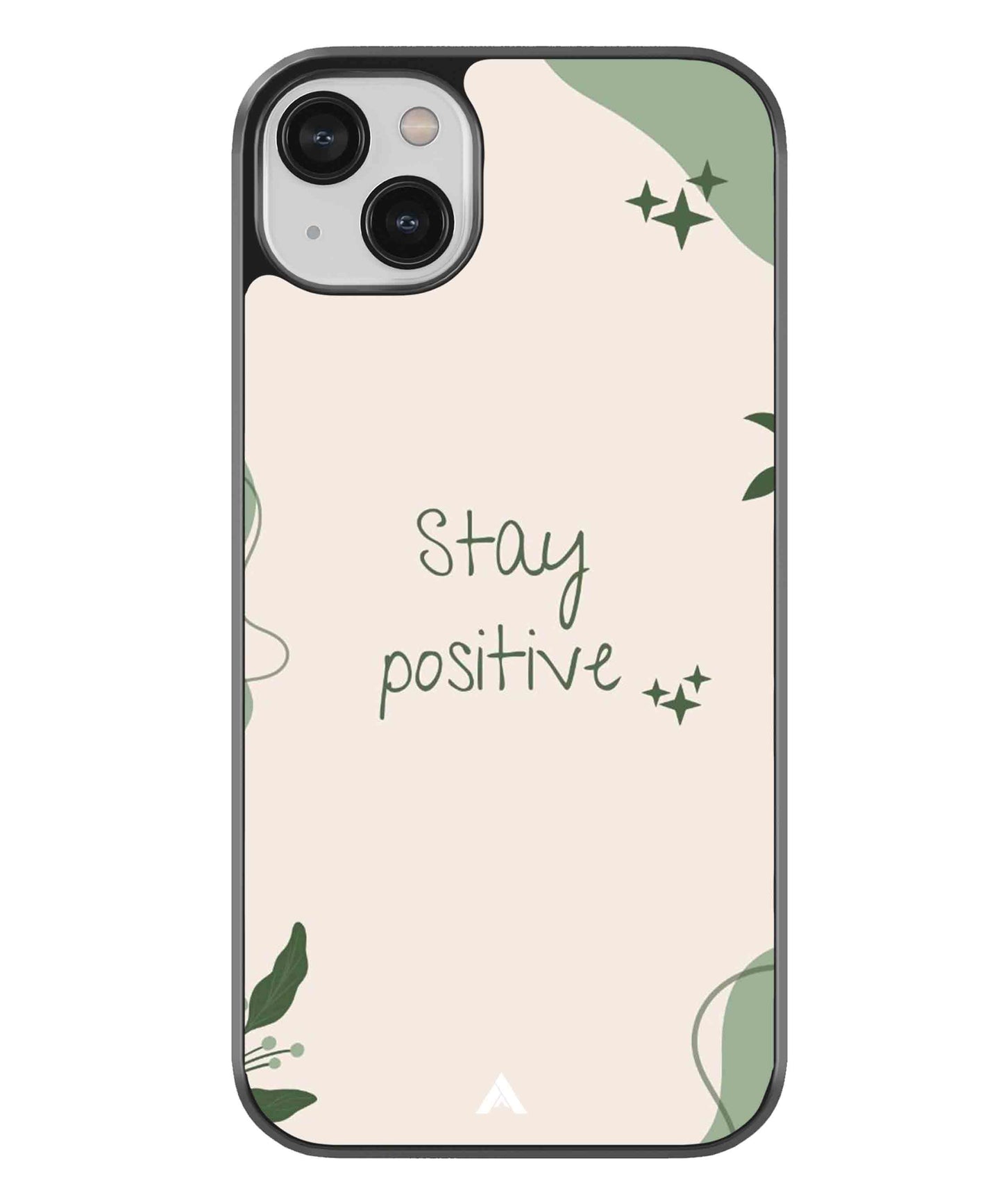 Stay Positive 1 Metal Back Cover Phone Case for iPhone 13