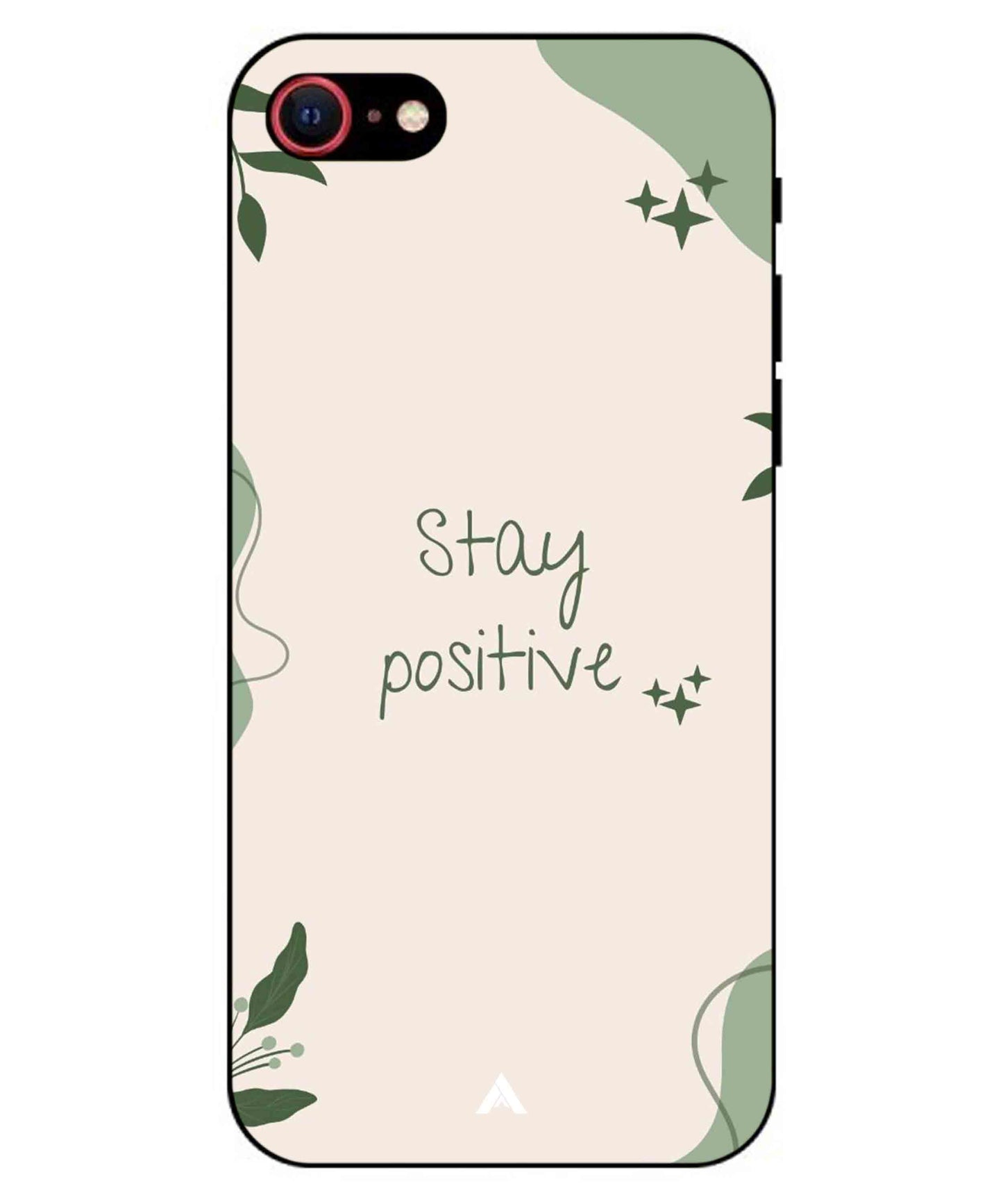 Stay Positive 1 Metal Back Cover Phone Case for iPhone 8