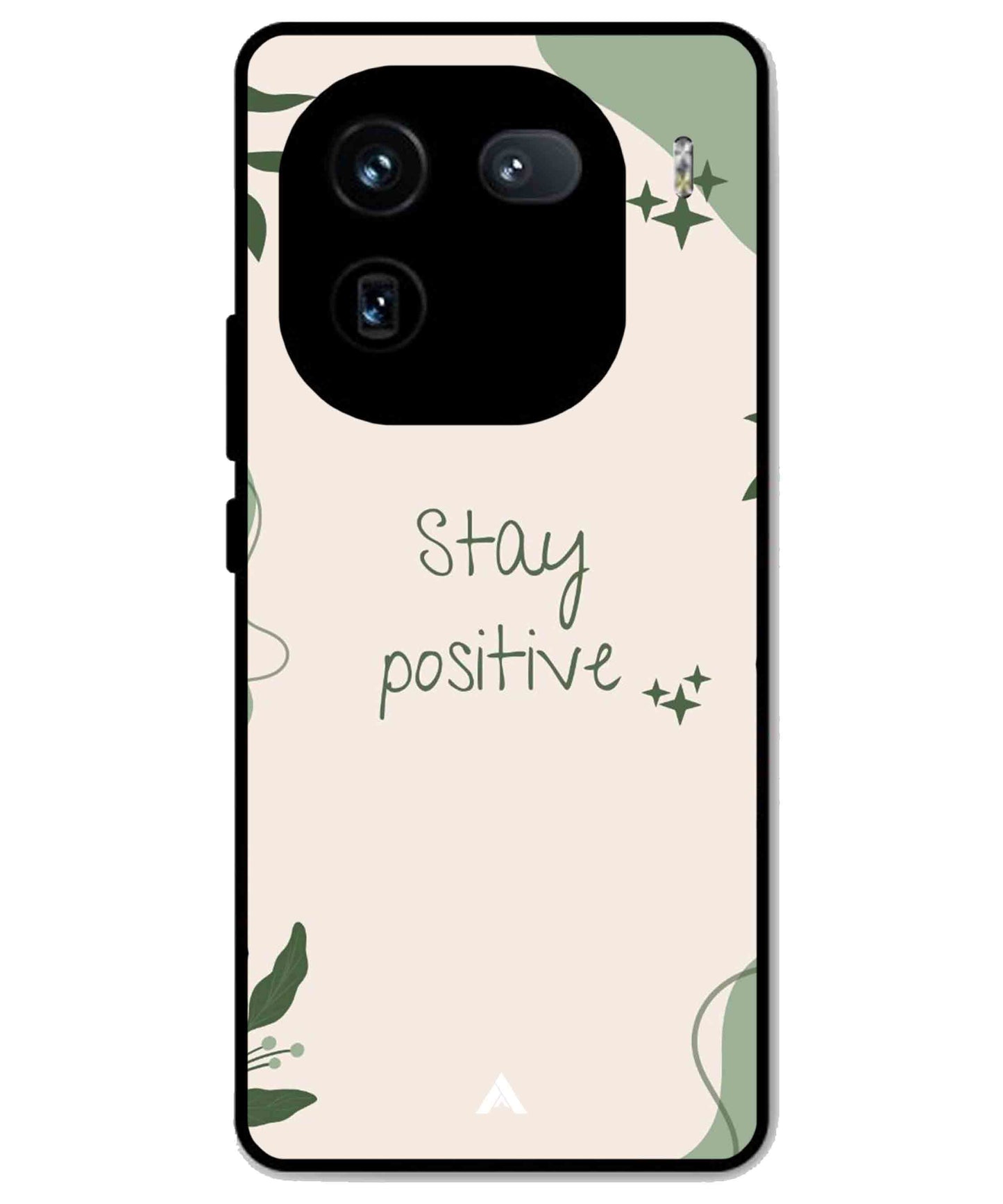 Stay Positive 1 Metal Back Cover Phone Case for iQOO 12