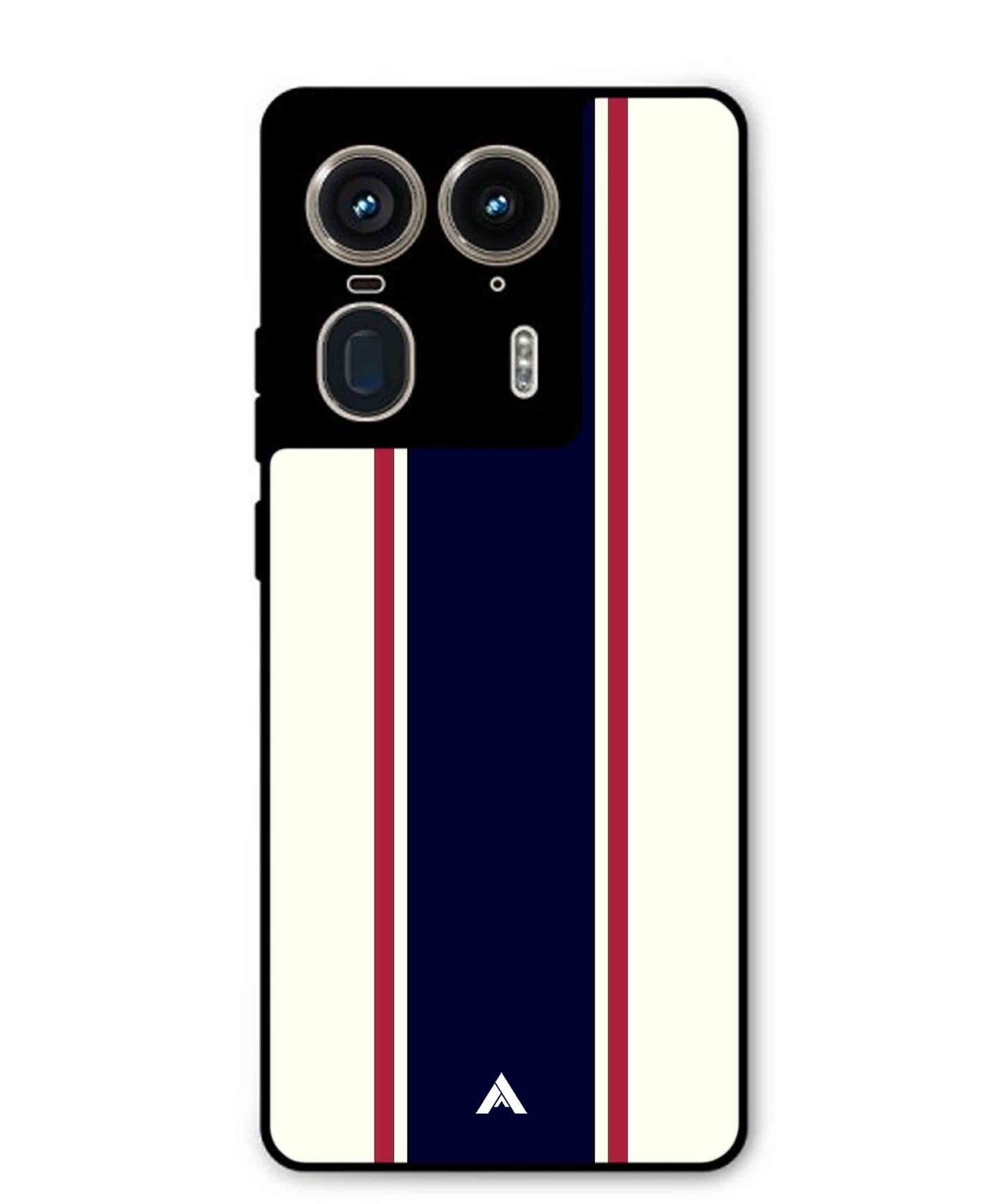 Stripe Pattern 10 Metal Back Cover Phone Case for Moto Edge 50 Ultra
