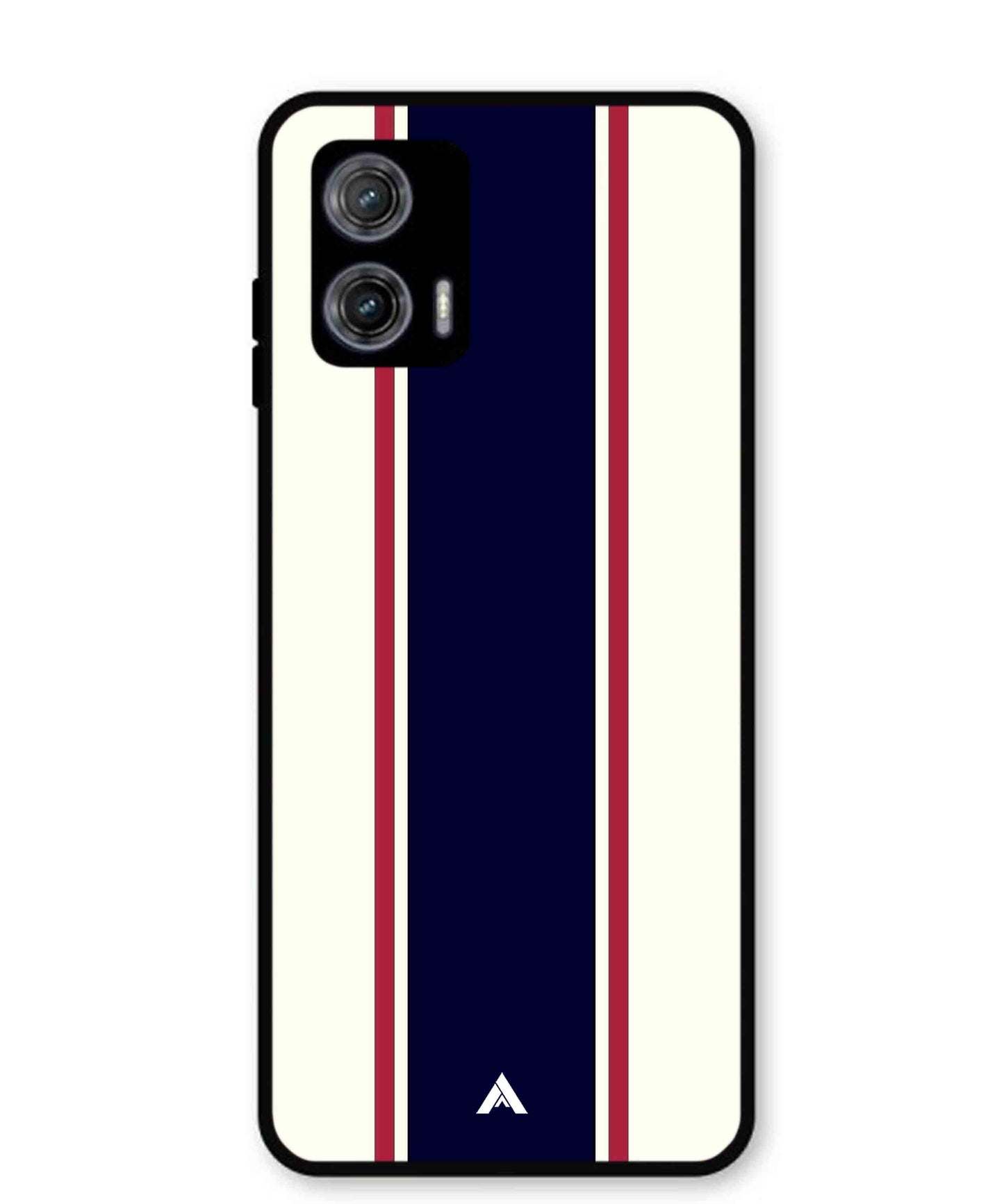 Stripe Pattern 10 Metal Back Cover Phone Case for Moto G73
