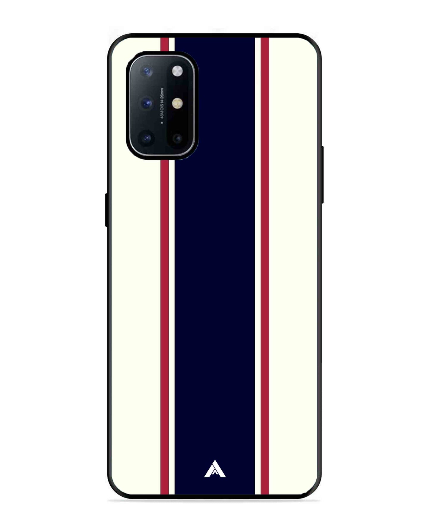 Stripe Pattern 10 Metal Back Cover Phone Case for Oneplus 8T