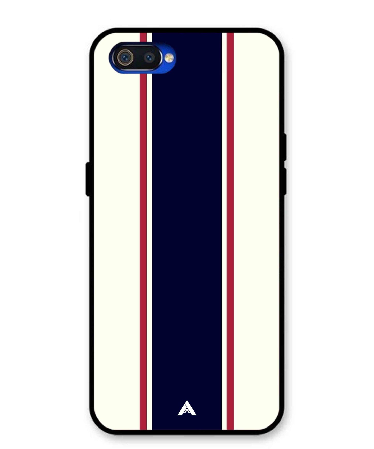 Stripe Pattern 10 Metal Back Cover Phone Case for Oppo A1K
