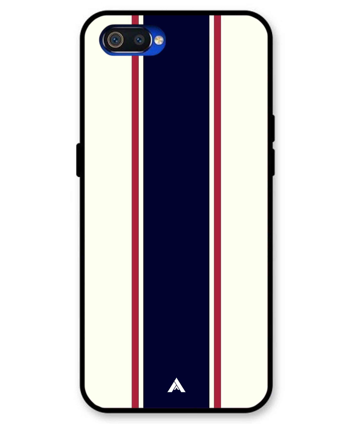 Stripe Pattern 10 Metal Back Cover Phone Case for Realme C2