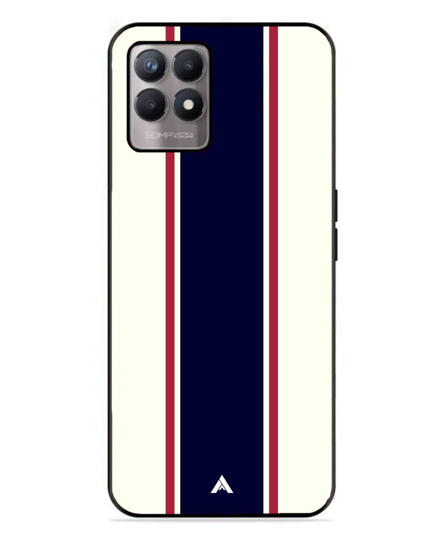 Stripe Pattern 10 Metal Back Cover Phone Case for Realme Narzo 50