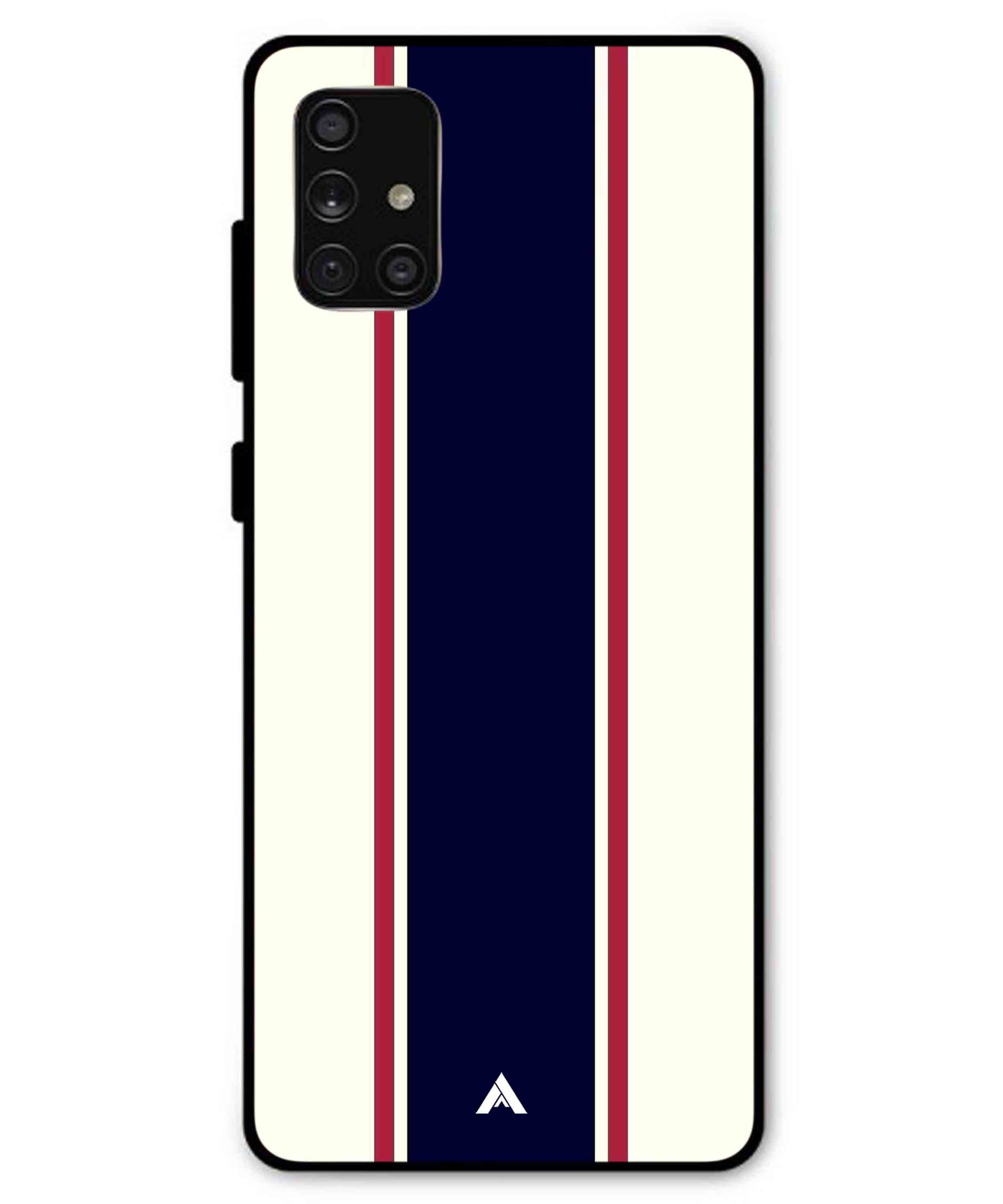 Stripe Pattern 10 Metal Back Cover Phone Case for Samsung Galaxy A71