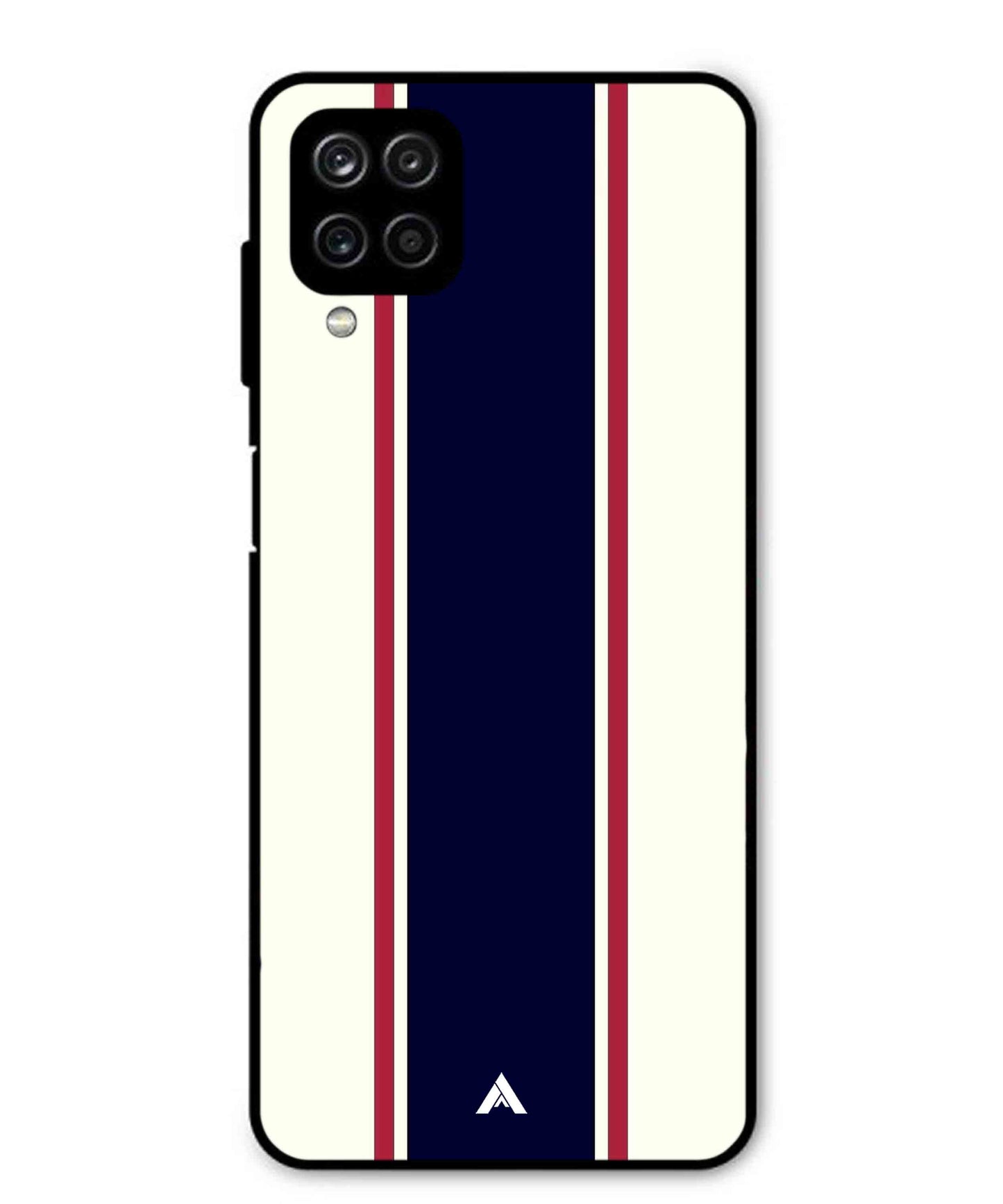 Stripe Pattern 10 Metal Back Cover Phone Case for Samsung Galaxy M12