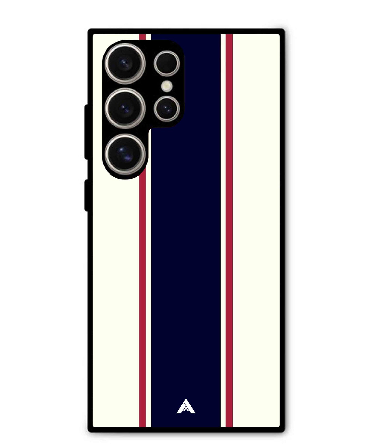 Stripe Pattern 10 Metal Back Cover Phone Case for Samsung Galaxy S24 Ultra