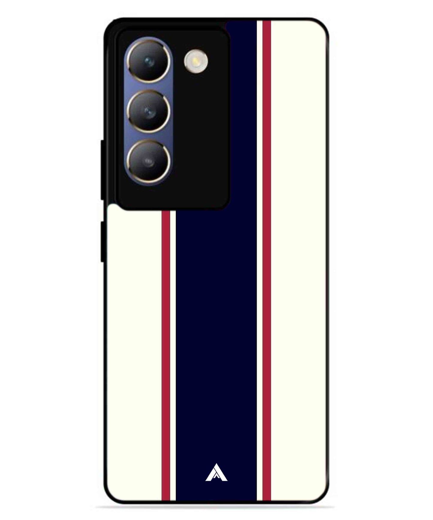 Stripe Pattern 10 Metal Back Cover Phone Case for Vivo T3