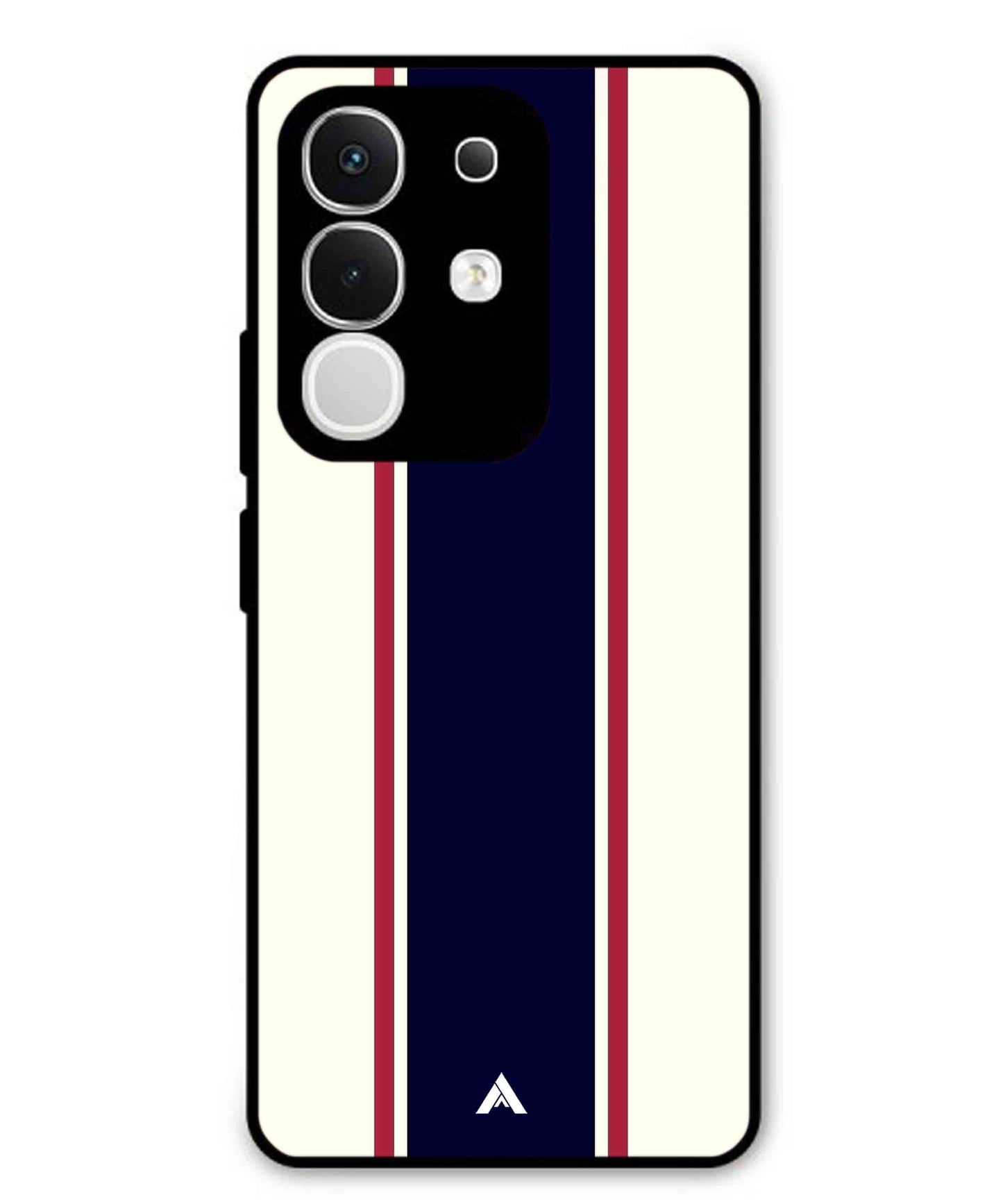 Stripe Pattern 10 Metal Back Cover Phone Case for Vivo T4X