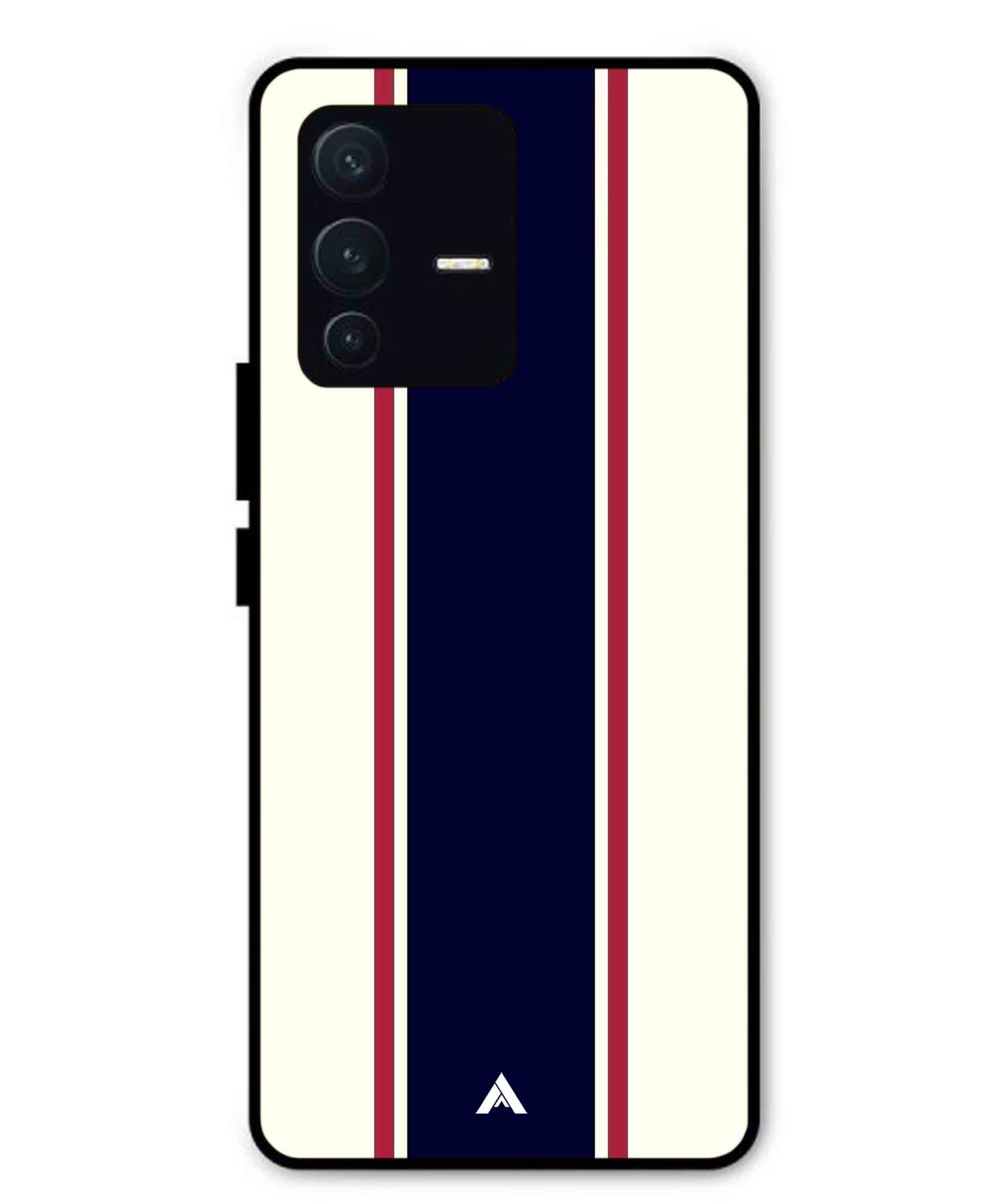 Stripe Pattern 10 Metal Back Cover Phone Case for Vivo v23 Pro
