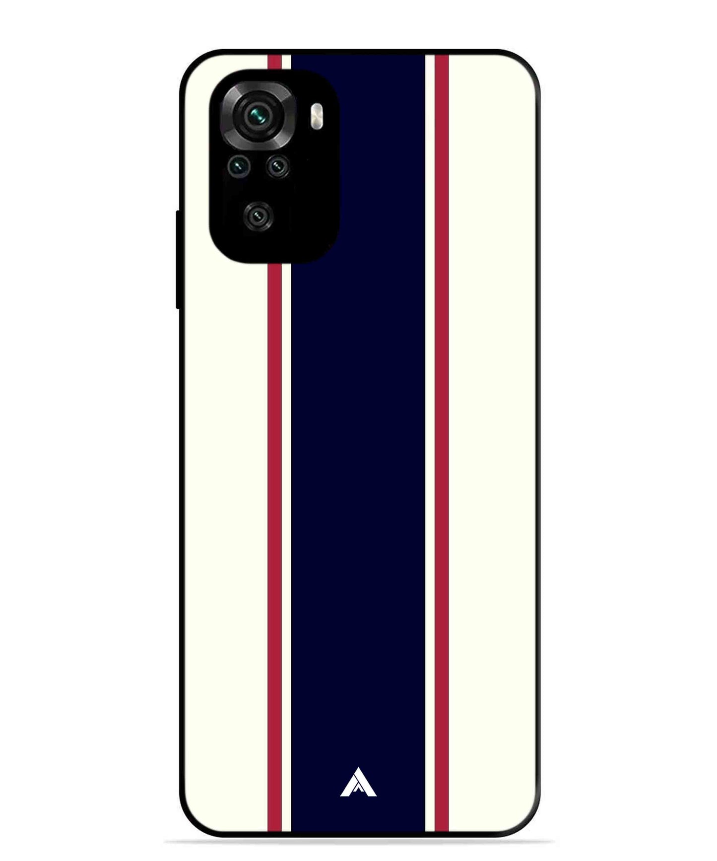 Stripe Pattern 10 Metal Back Cover Phone Case for Xiaomi Redmi Note 10