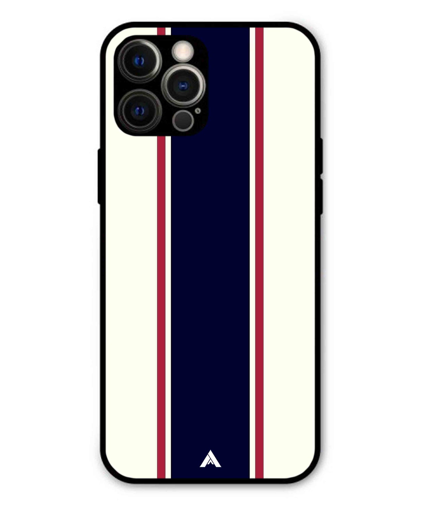 Stripe Pattern 10 Metal Back Cover Phone Case for iPhone 12 Pro Max
