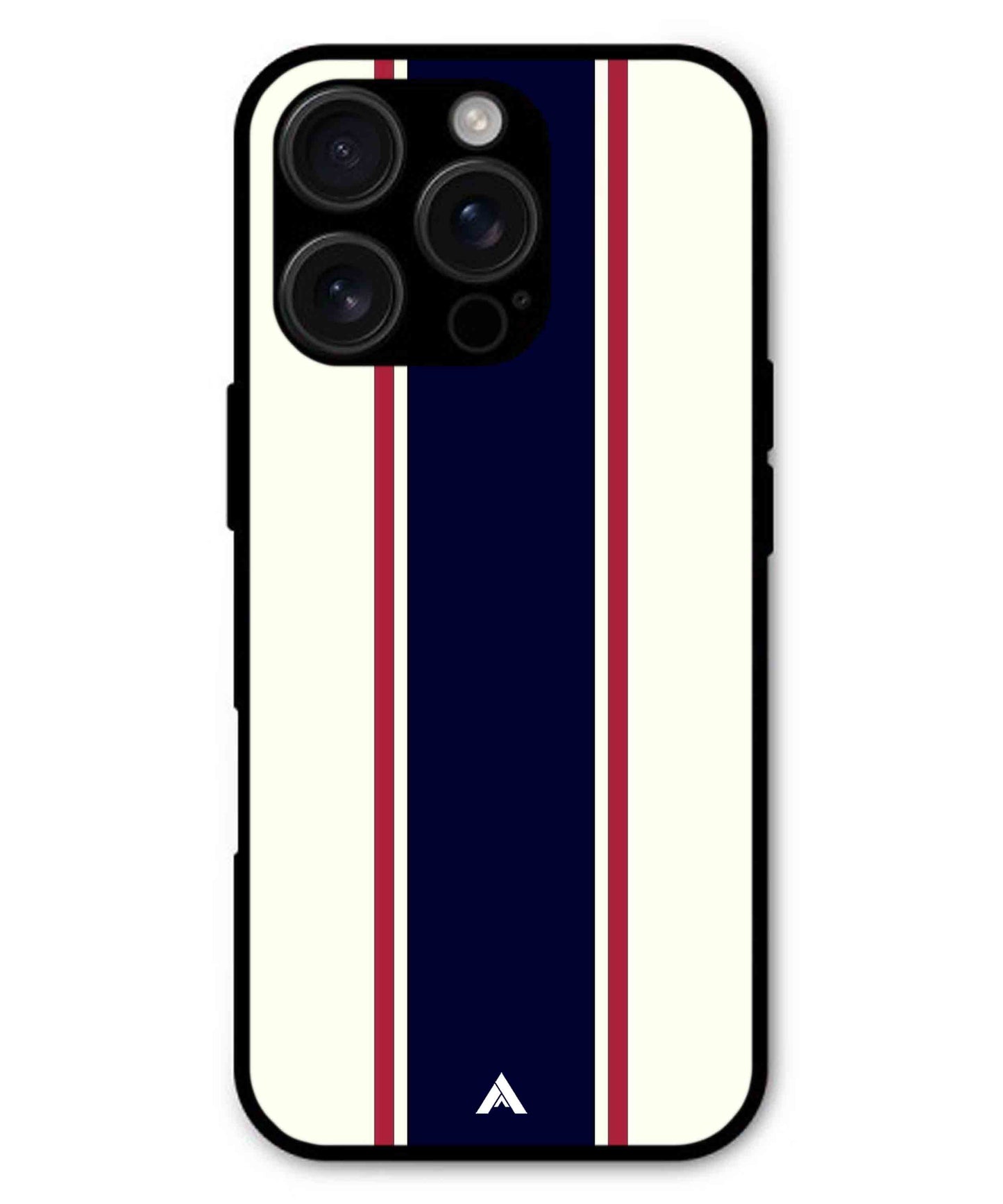 Stripe Pattern 10 Metal Back Cover Phone Case for iPhone 16 Pro