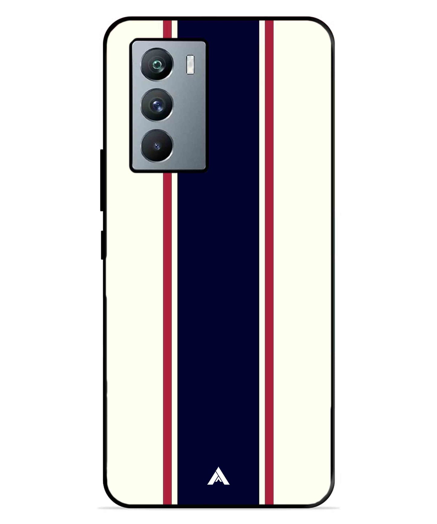 Stripe Pattern 10 Metal Back Cover Phone Case for iQOO 9 SE