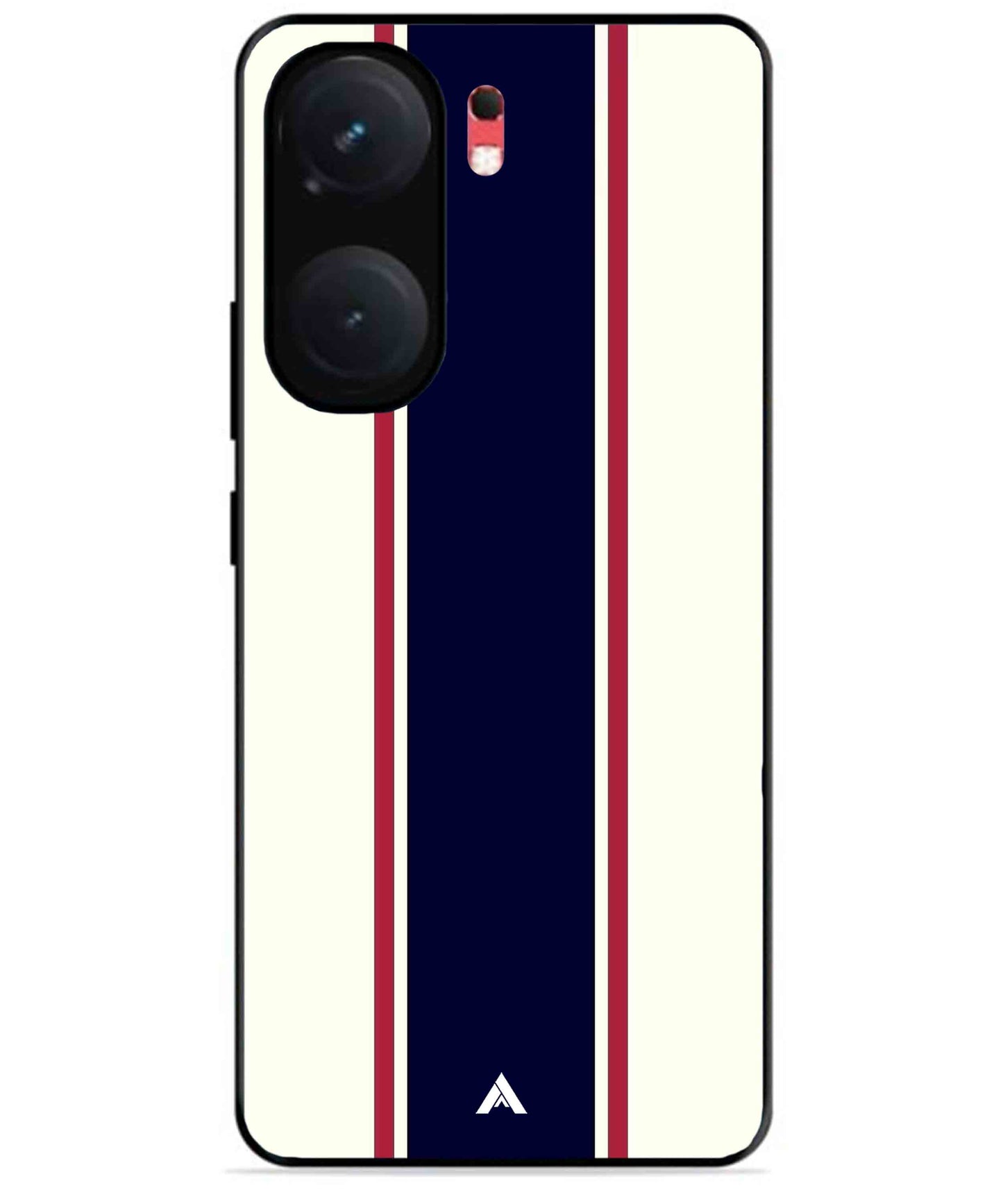 Stripe Pattern 10 Metal Back Cover Phone Case for iQOO Neo 9 Pro