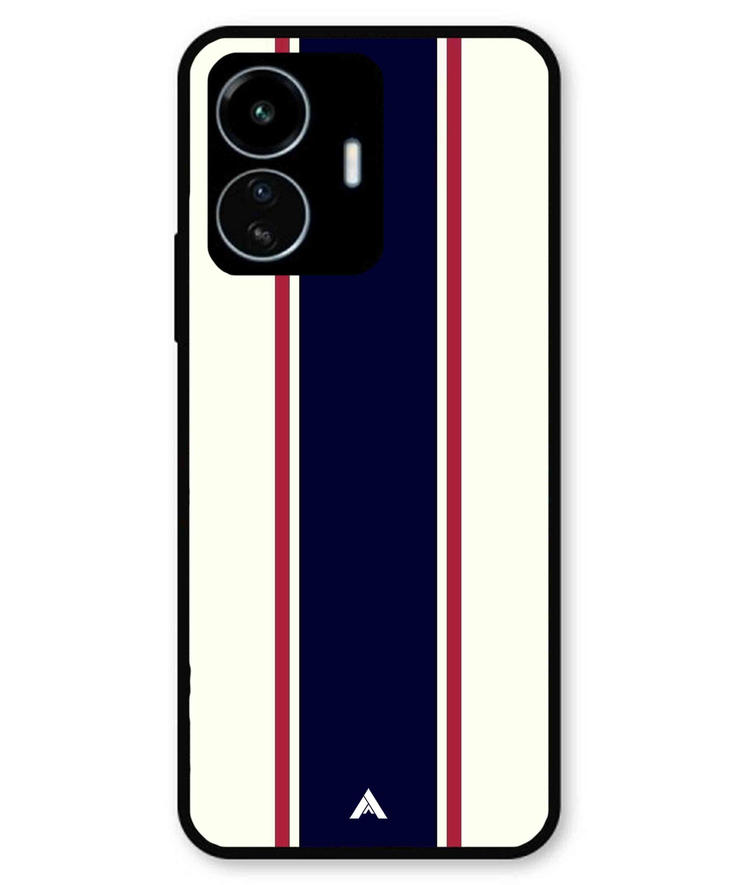 Stripe Pattern 10 Metal Back Cover Phone Case for iQOO Z6 Lite