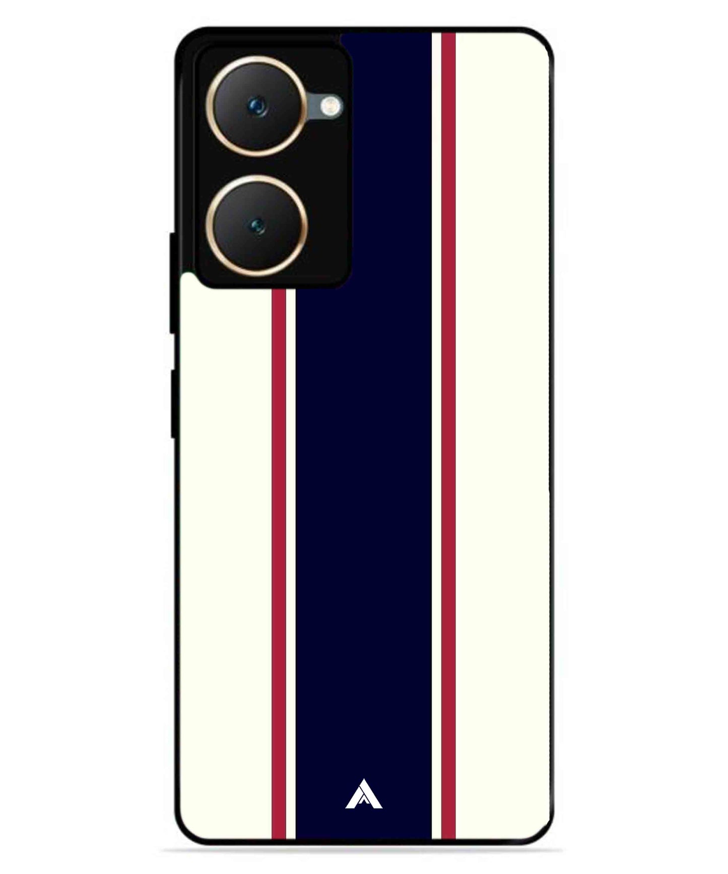 Stripe Pattern 10 Metal Back Cover Phone Case for iQOO Z9 Lite