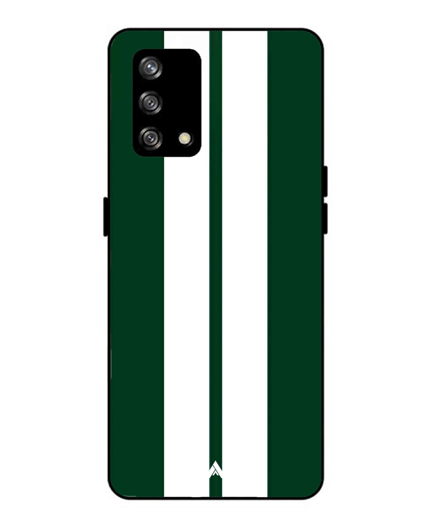 Stripe Pattern 11 Metal Back Cover Phone Case for Oppo Reno 4F