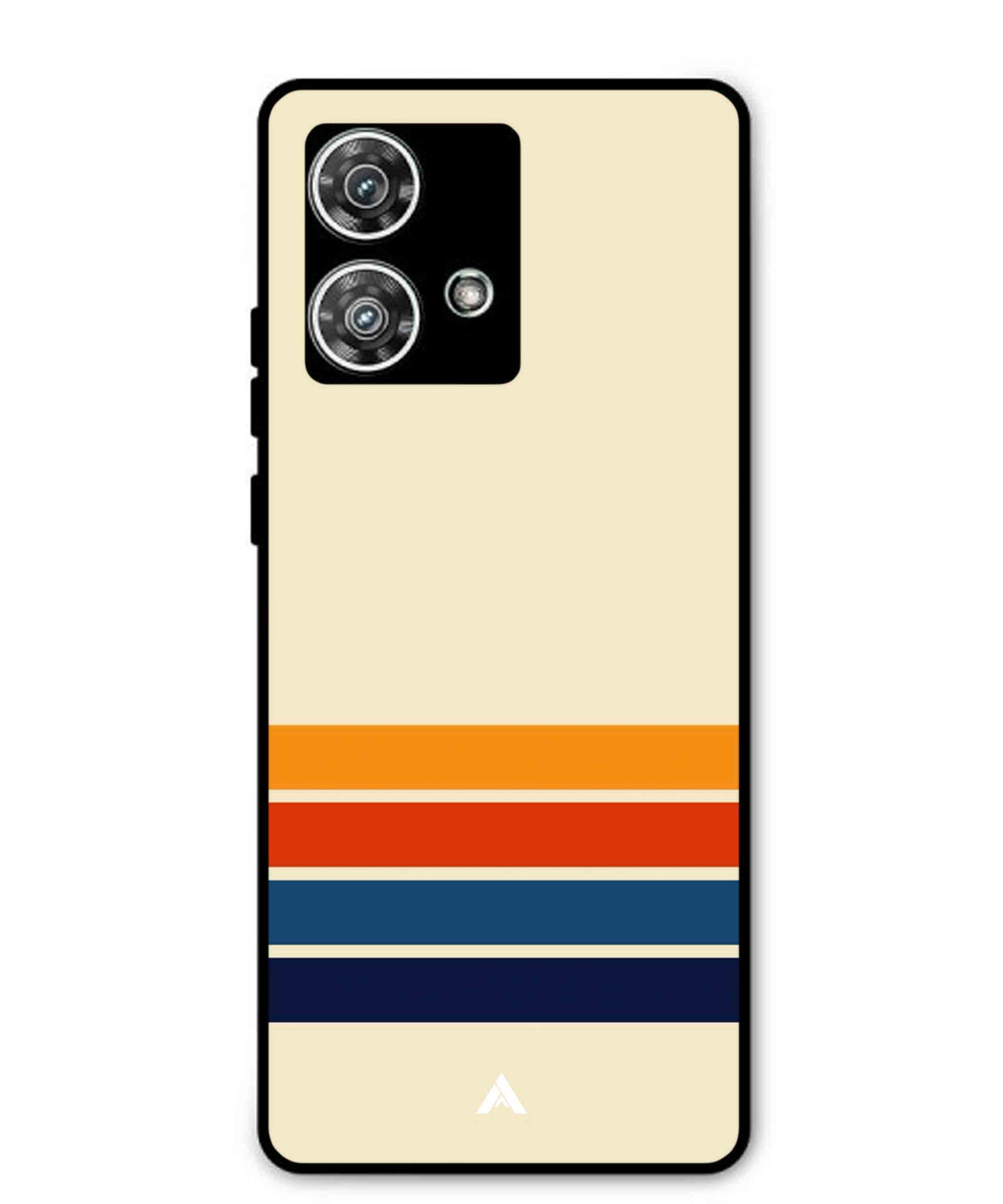 Stripe Pattern 12 Metal Back Cover Phone Case for Moto Edge 40 Neo