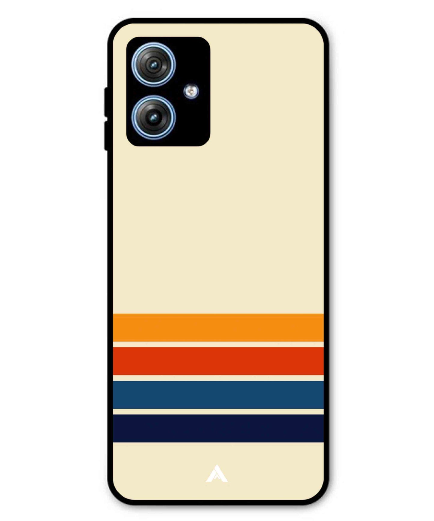 Stripe Pattern 12 Metal Back Cover Phone Case for Moto G54