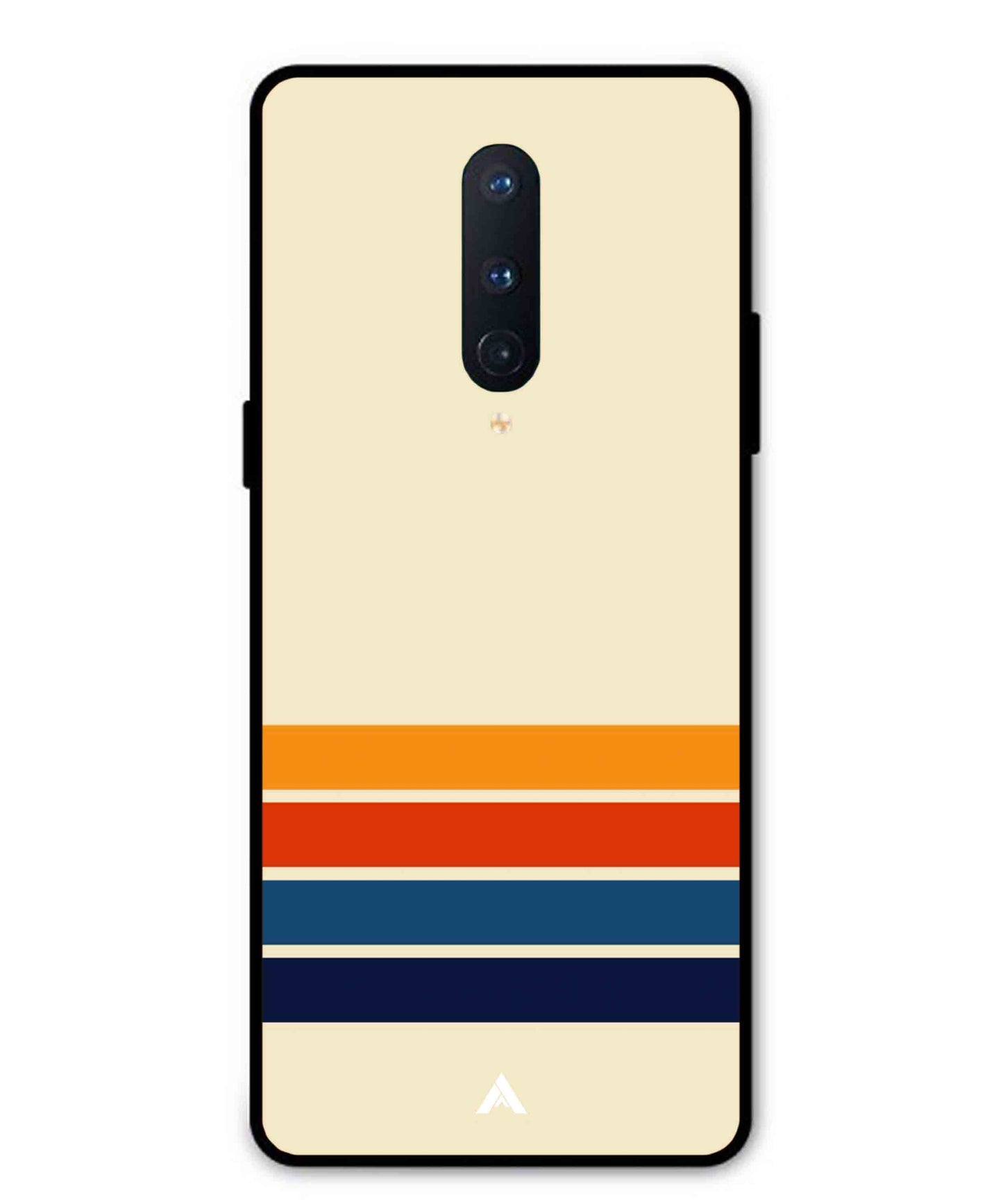 Stripe Pattern 12 Metal Back Cover Phone Case for Oneplus 8