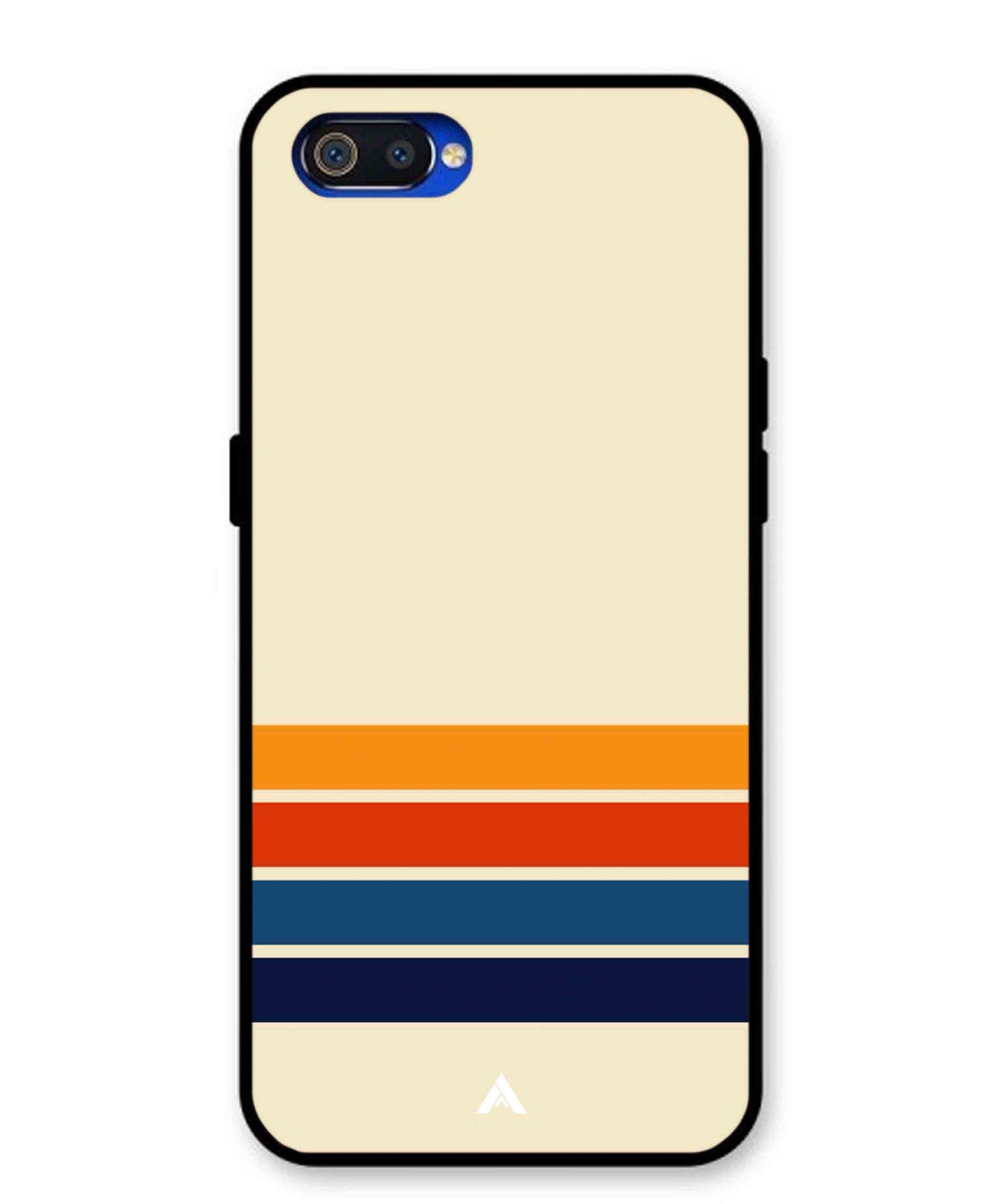 Stripe Pattern 12 Metal Back Cover Phone Case for Oppo A1K