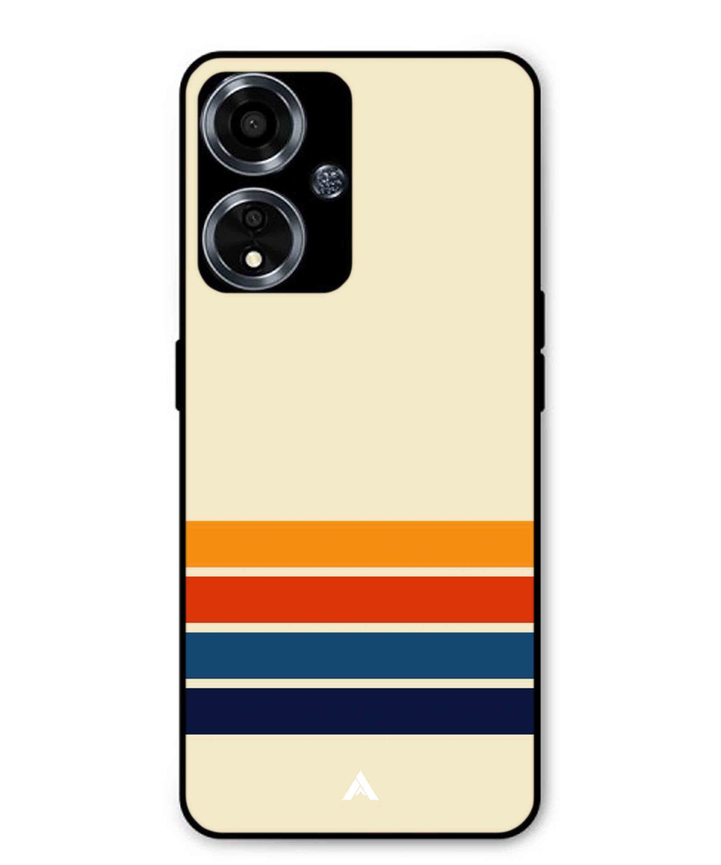 Stripe Pattern 12 Metal Back Cover Phone Case for Oppo A59