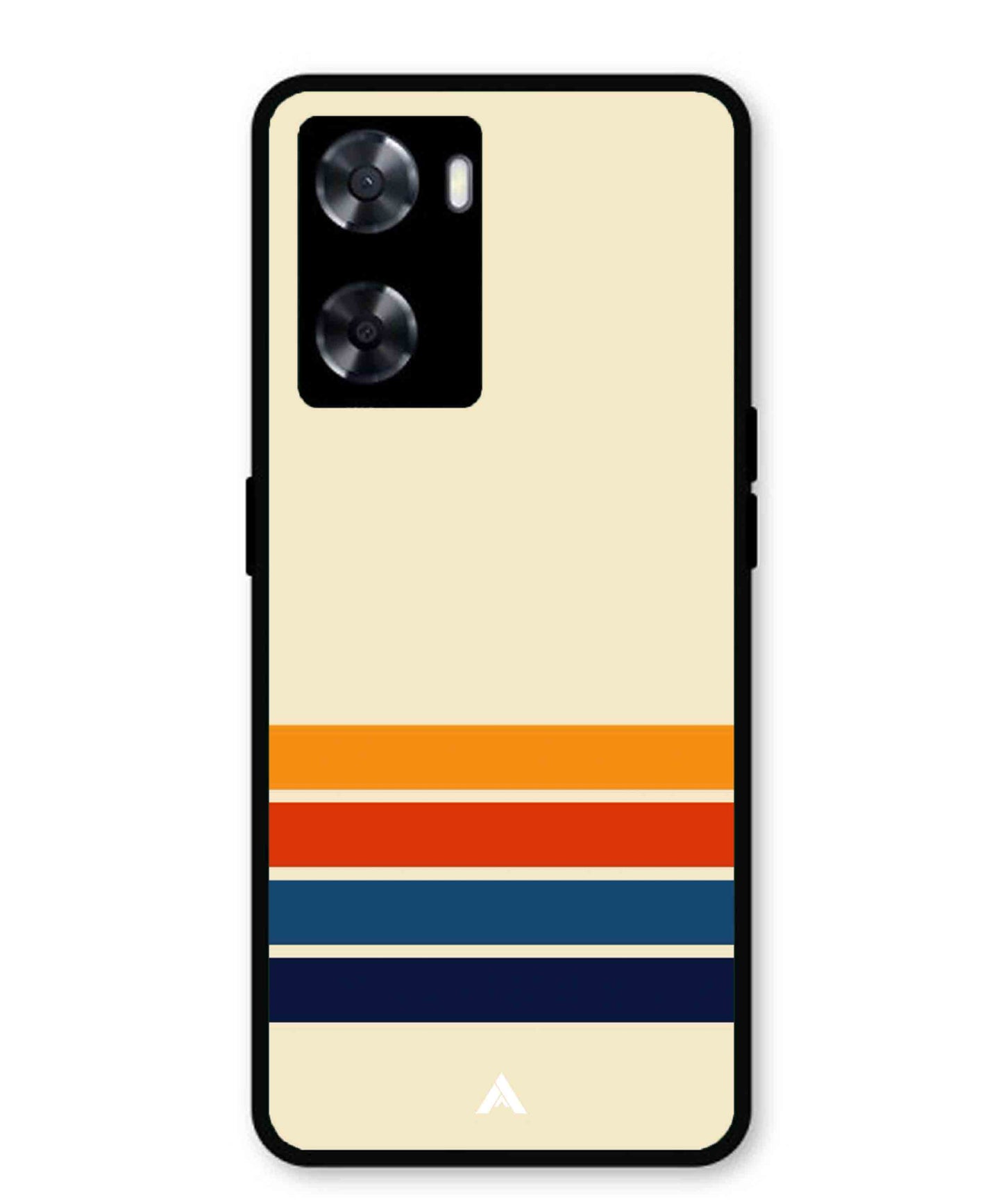 Stripe Pattern 12 Metal Back Cover Phone Case for Oppo K10