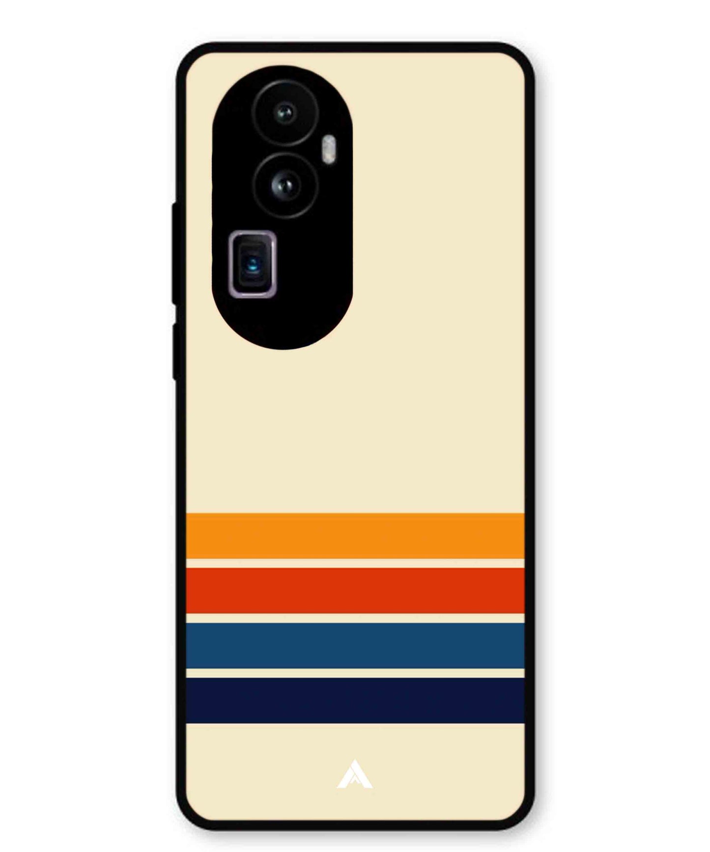 Stripe Pattern 12 Metal Back Cover Phone Case for Oppo Reno 10 Pro Plus