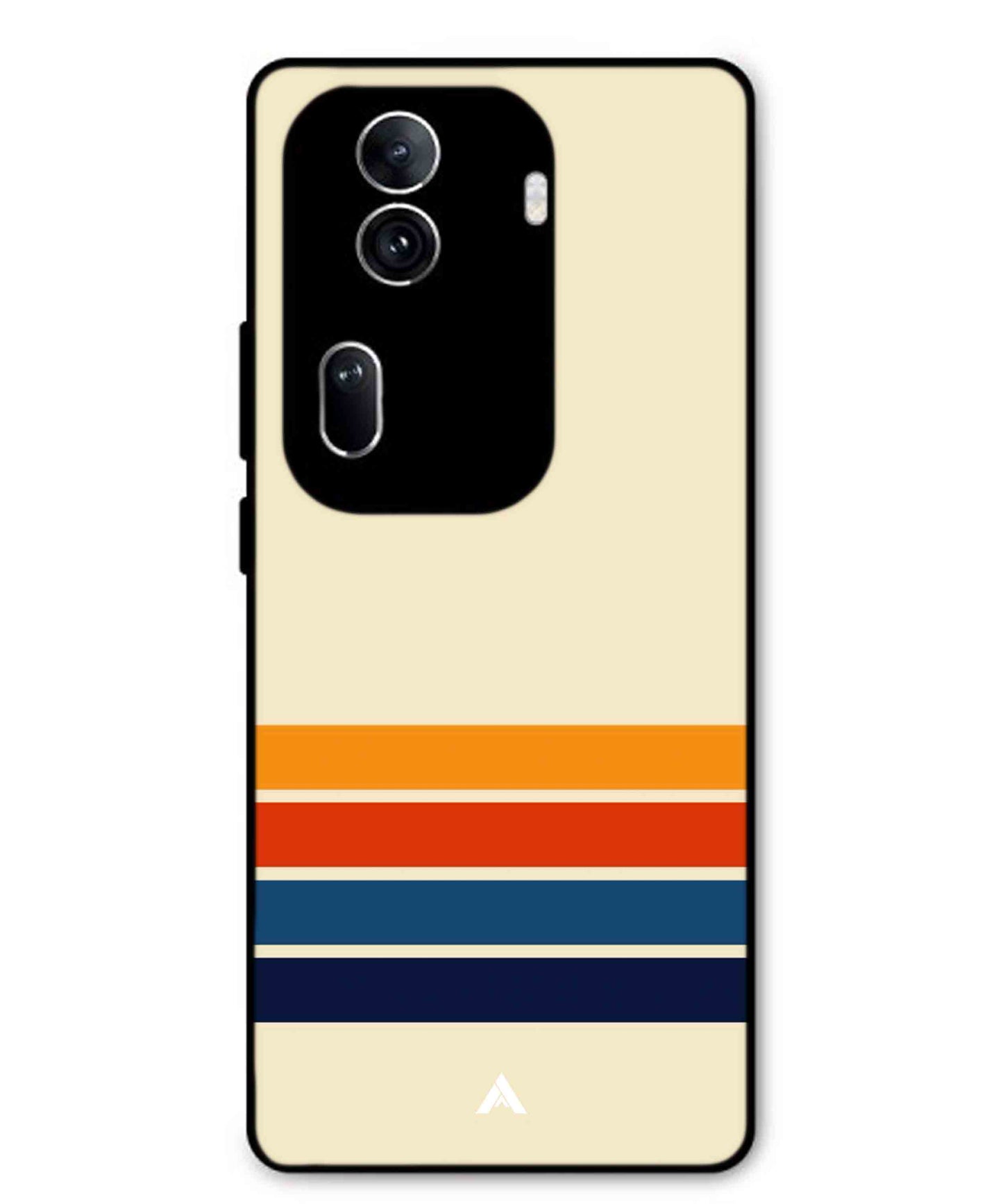 Stripe Pattern 12 Metal Back Cover Phone Case for Oppo Reno 11 Pro