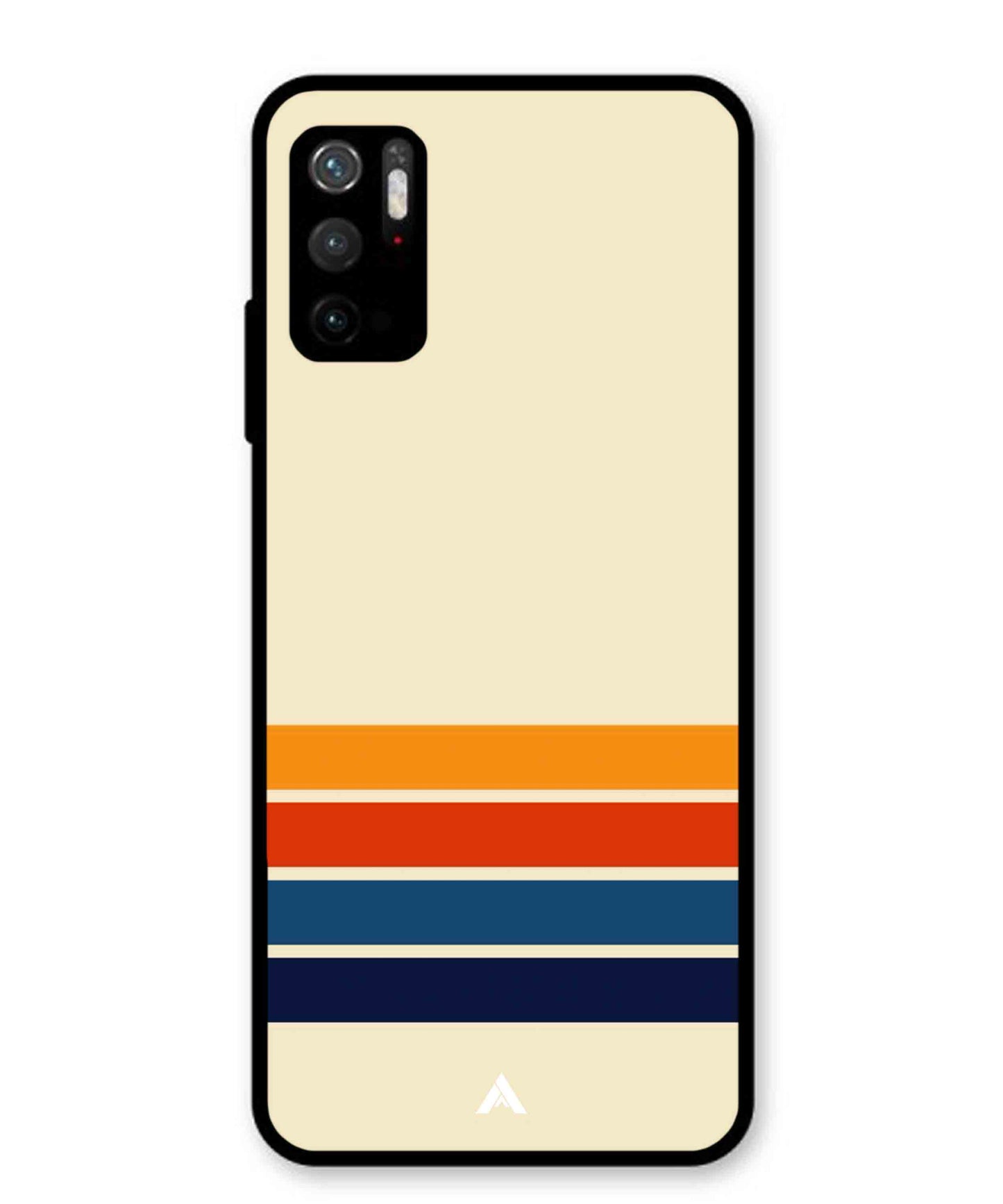 Stripe Pattern 12 Metal Back Cover Phone Case for Poco M3 Pro