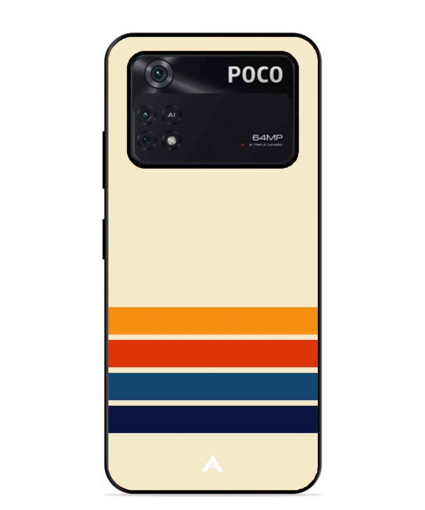 Stripe Pattern 12 Metal Back Cover Phone Case for Poco X4 Pro