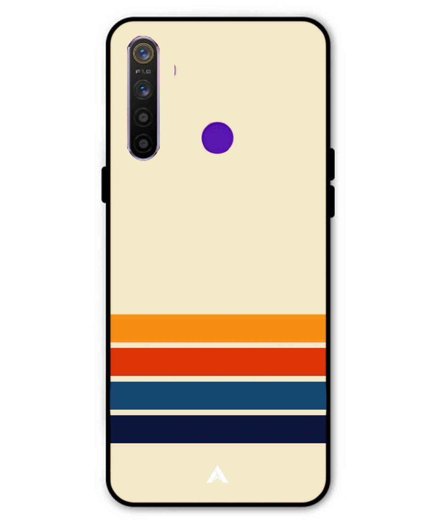 Stripe Pattern 12 Metal Back Cover Phone Case for Realme 5