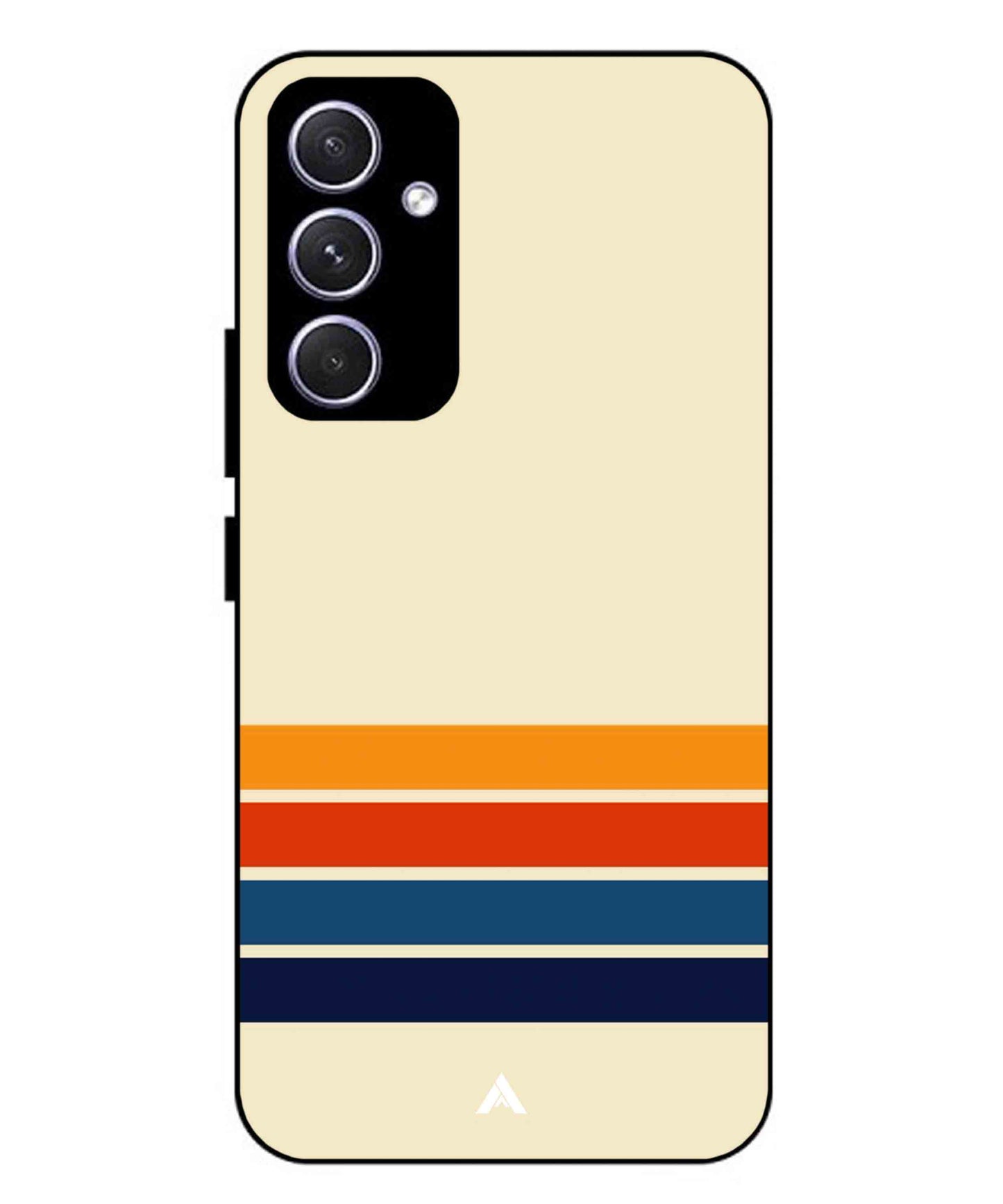 Stripe Pattern 12 Metal Back Cover Phone Case for Samsung Galaxy A55